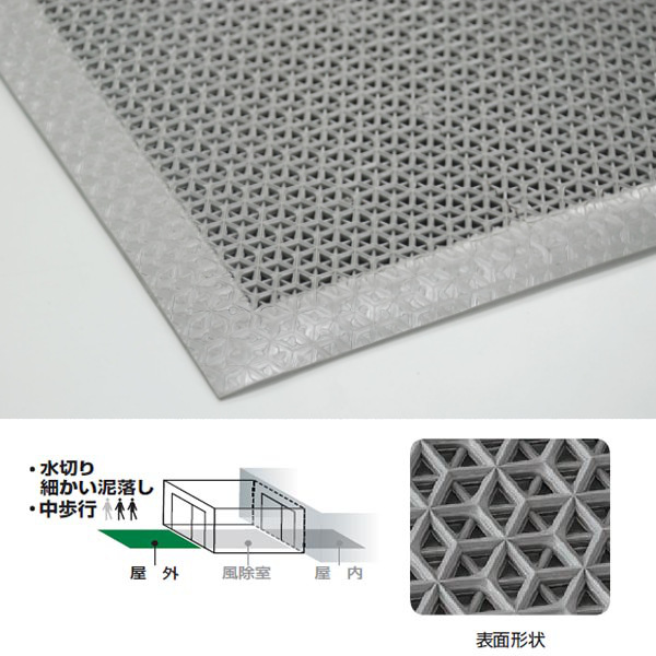 （法人限定） 玄関マット 屋外 業務用 150×195cm ブイステップマット7 ドアマット サイズオーダー （ コンドル 山崎産業 玄関 マット 屋外用 ）