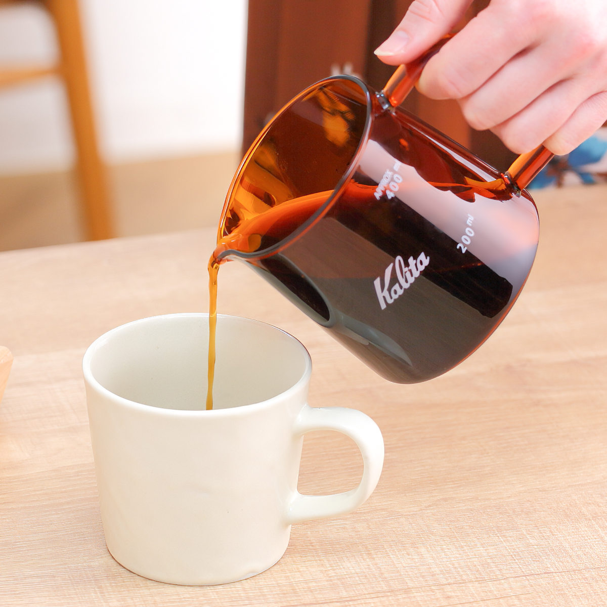 Kalita（カリタ） コーヒーサーバー 400ml Jug 400 アンバー （ ガラス