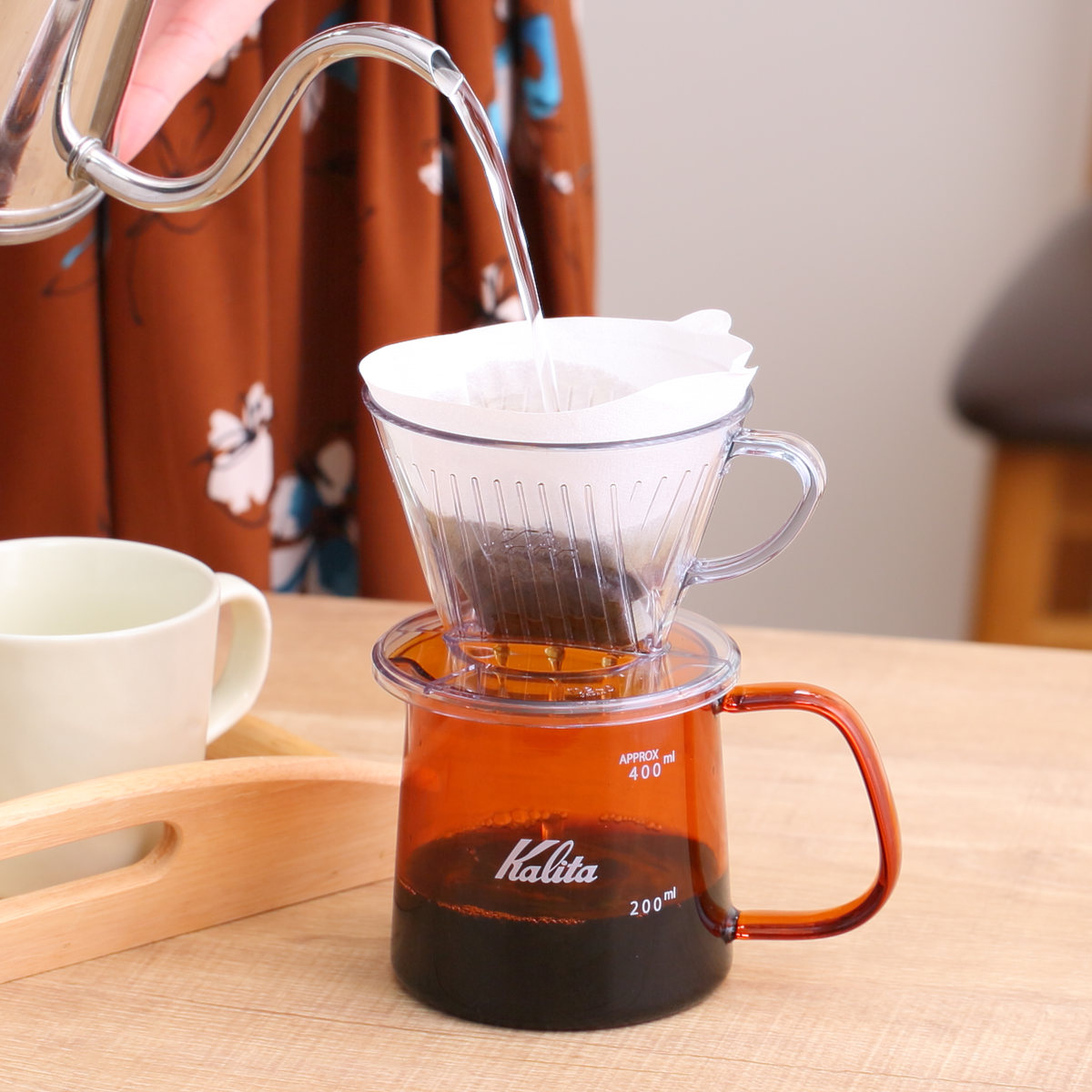 Kalita（カリタ） コーヒーサーバー 400ml Jug 400 アンバー （ ガラス