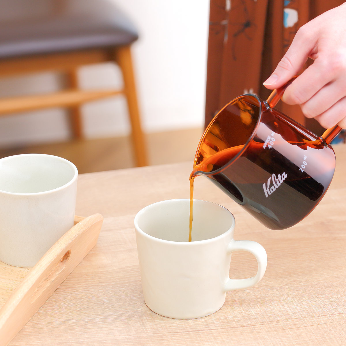 Kalita（カリタ） コーヒーサーバー 400ml Jug 400 アンバー （ ガラス