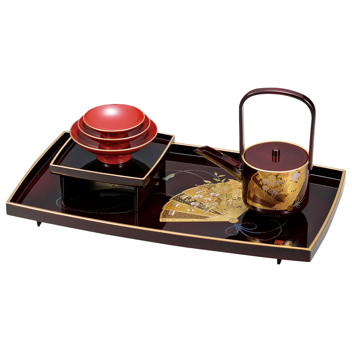 屠蘇器 胴張屠蘇器 （ 6点セット 屠蘇台 銚子 盃台 盃 お屠蘇 杯 お