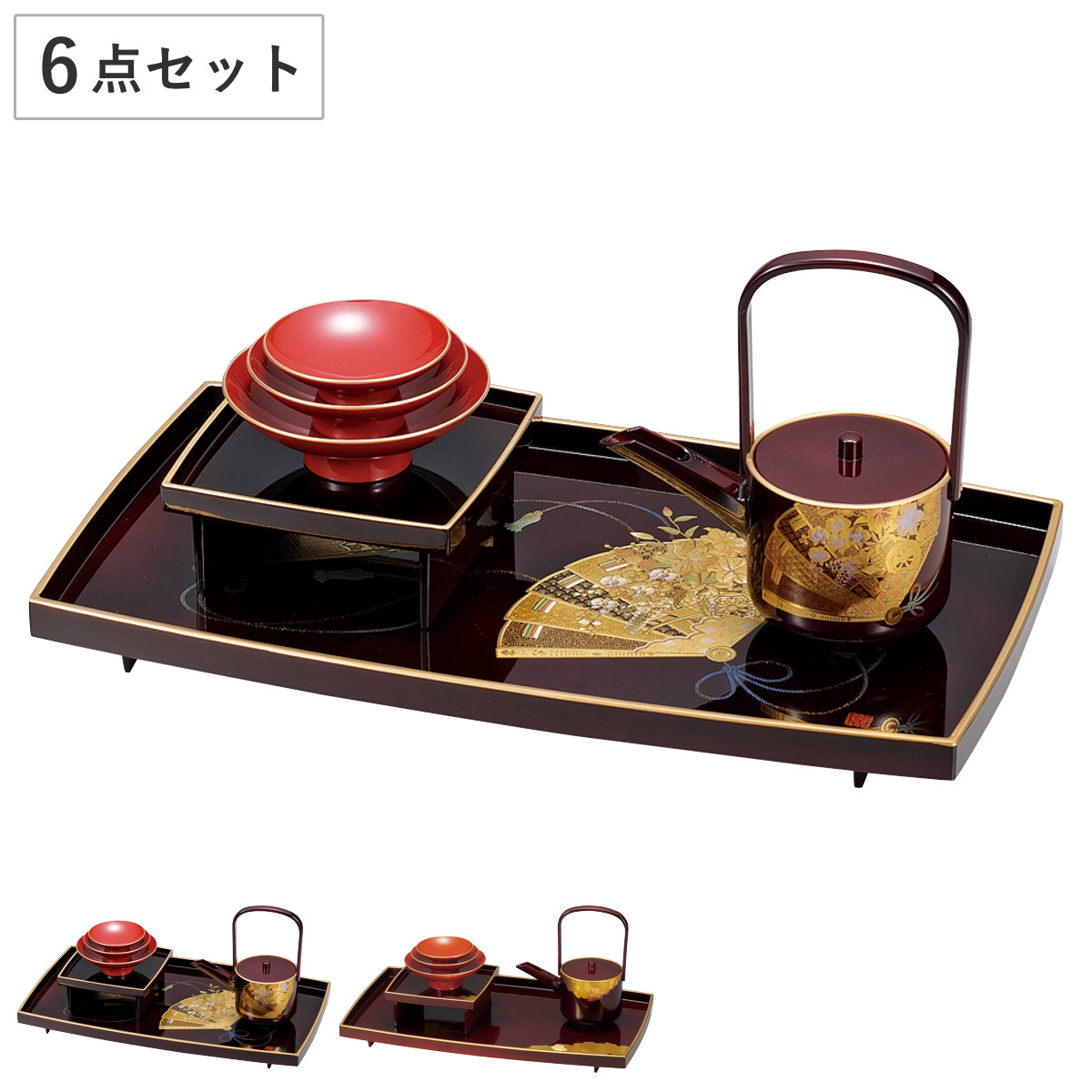 屠蘇器 胴張屠蘇器 （ 6点セット 屠蘇台 銚子 盃台 盃 お屠蘇 杯 お