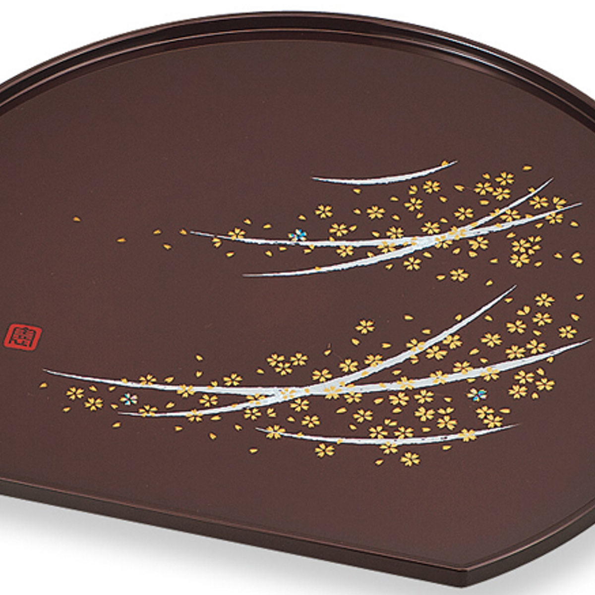 盆 120 半月膳 溜 はるか （ 36cm ランチトレー トレイ トレー お盆 膳