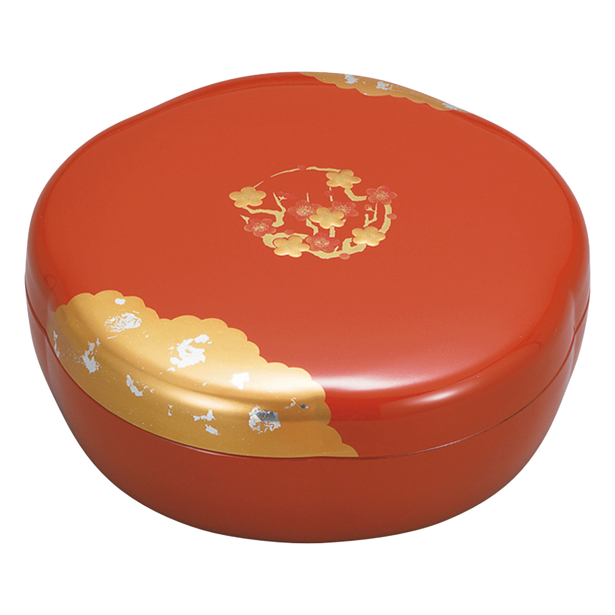 鉢 梅型 菓子器 梅の華 （ 18.5cm 樹脂 プラスチック 日本製 ふた付き