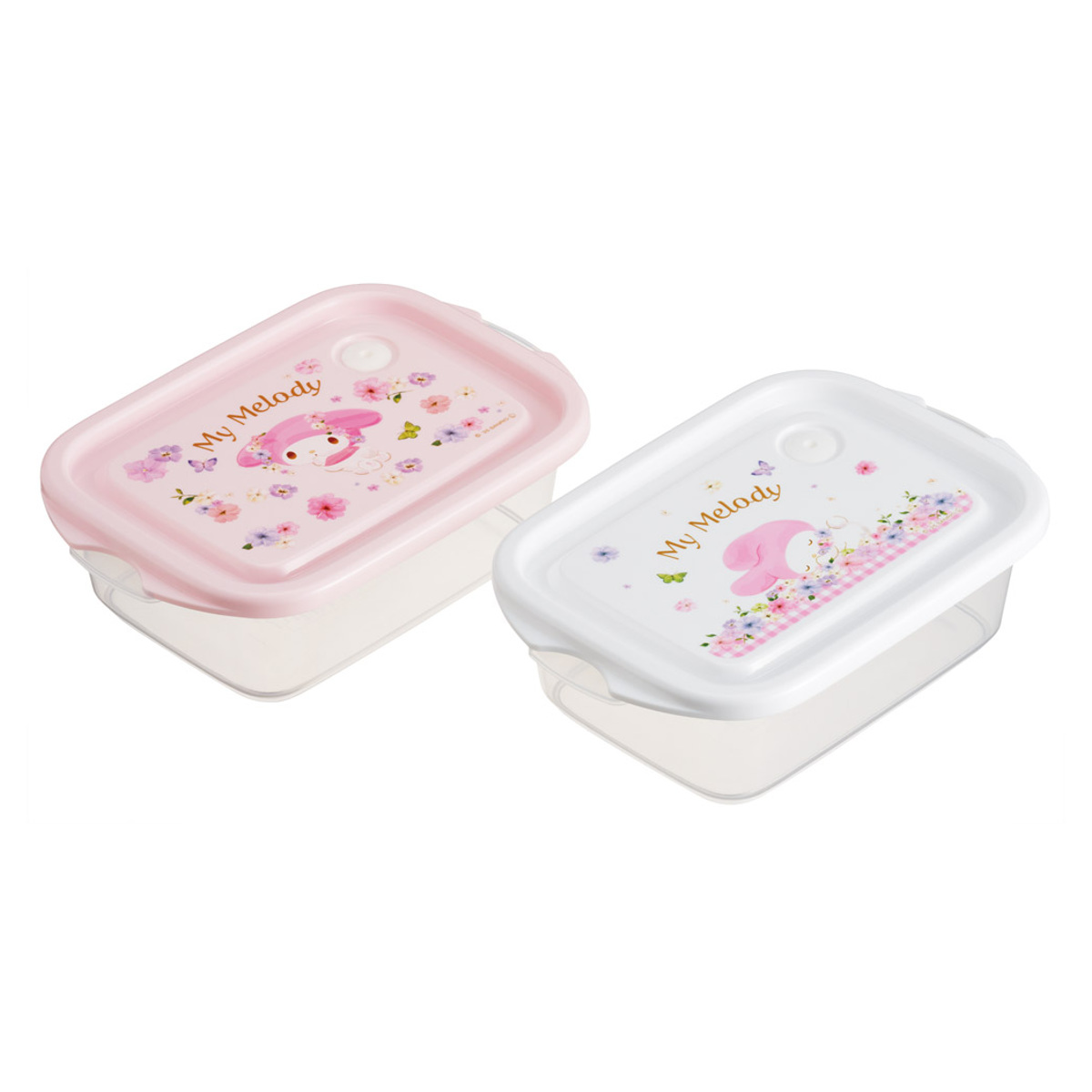 マイメロディ プラスチック容器 2個セット　レア　レトロ　2014 スケーター 弁当箱 500ml シールボックスM 2個セット マイメロパステル