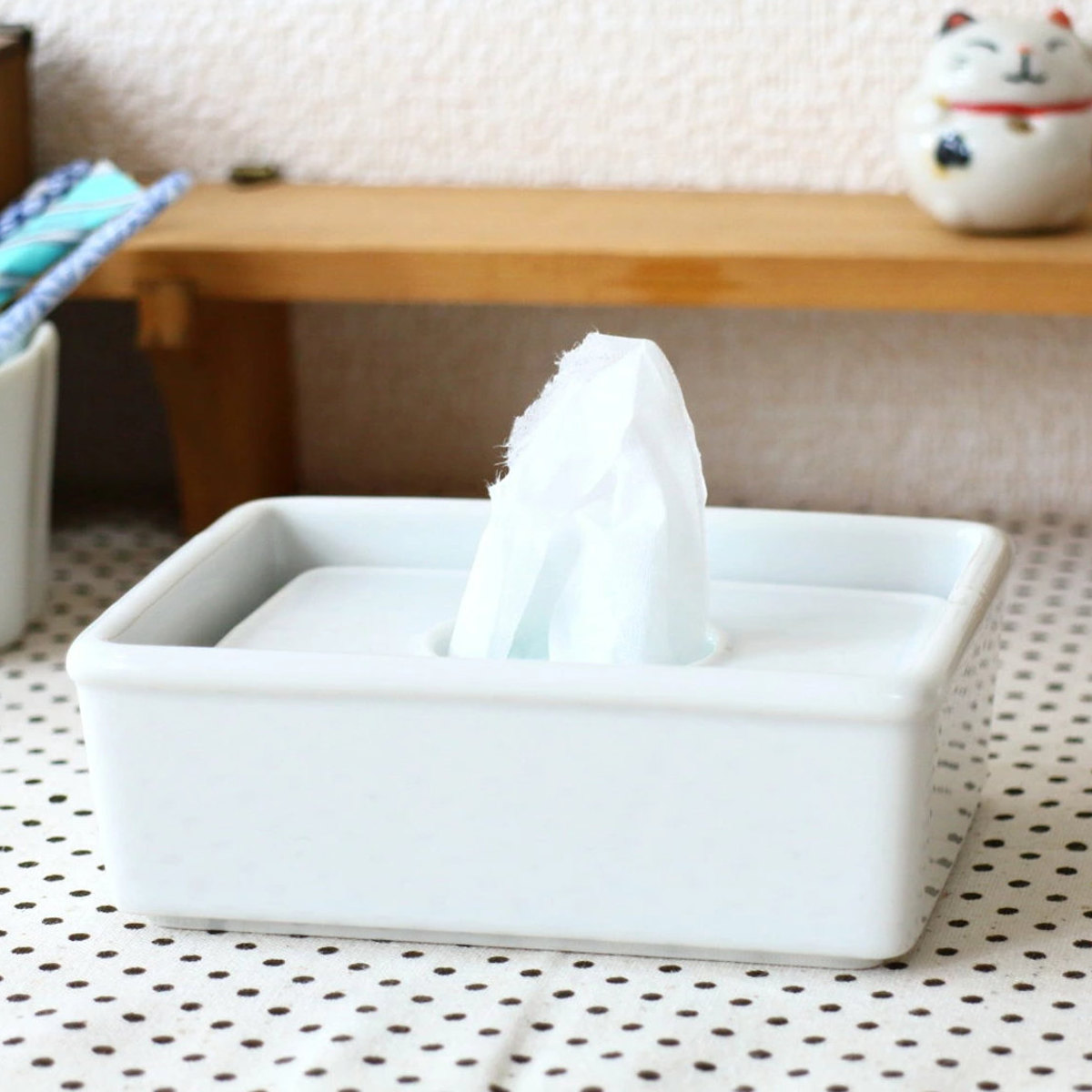 ティッシュボックス 陶器製ティッシュボックス ポケット ティッシュケース （ ペーパーホルダー シンプル 陶器製 陶器 日本製 ポケットティッシュ ）