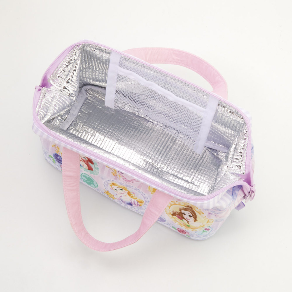 ハンドメイド プリンセス保冷バッグ お弁当袋 コップ袋など スケーター がま口型ランチバッグ プリンセス26 （ がま口型 保冷