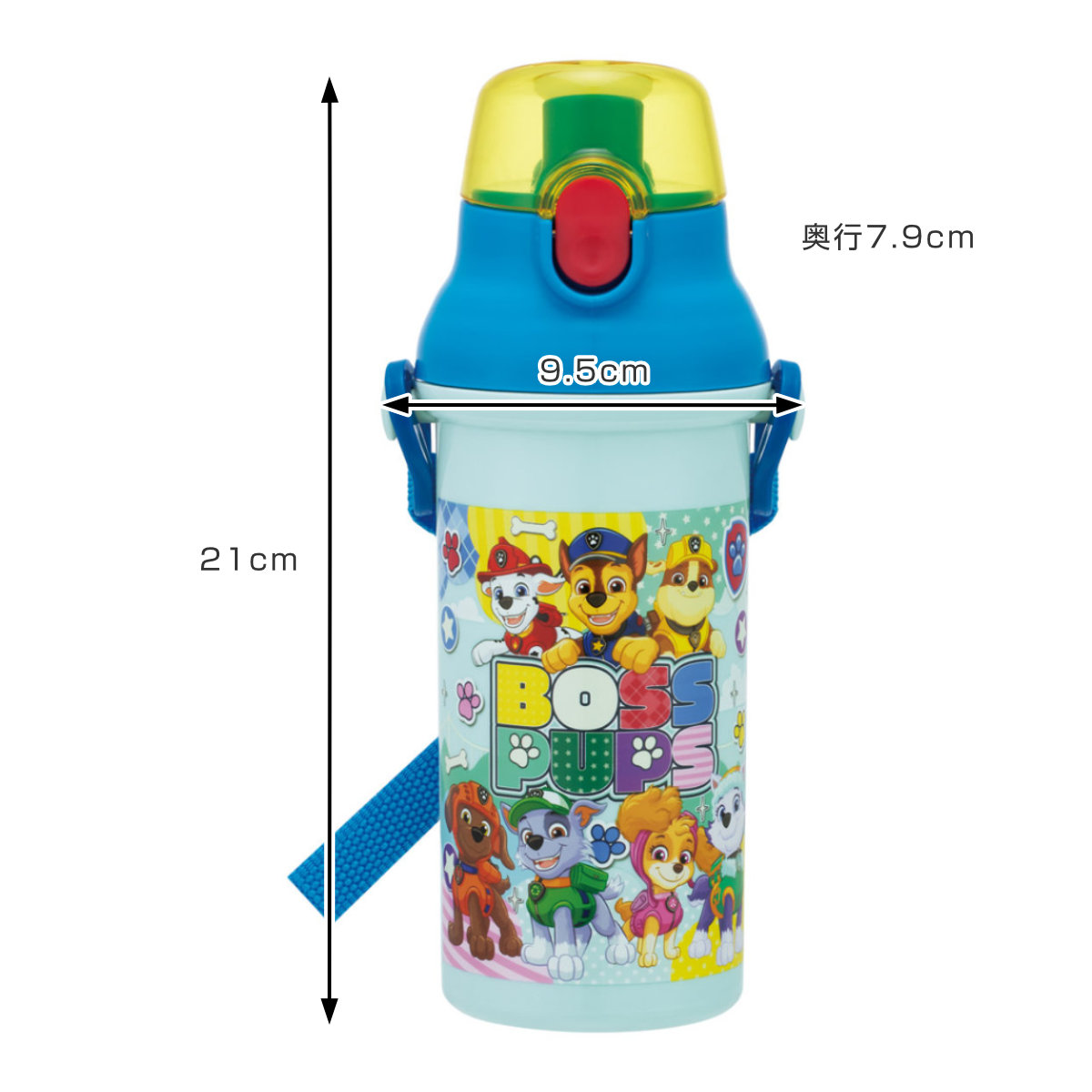 スケーター 水筒 480ml 直飲プラワンタッチボトル パウパト26 （ パウ