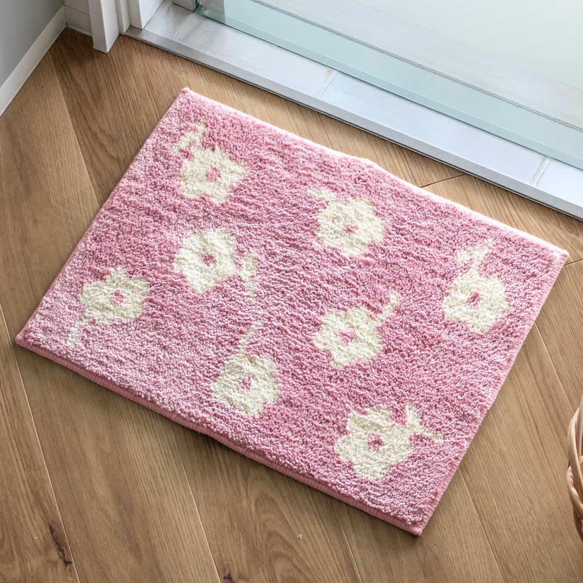 お風呂マット かわいい バスマット ひぐま おしゃれ 速乾 バスマット 45×60cm ふんわりバスマット デザイン （ お風呂マット