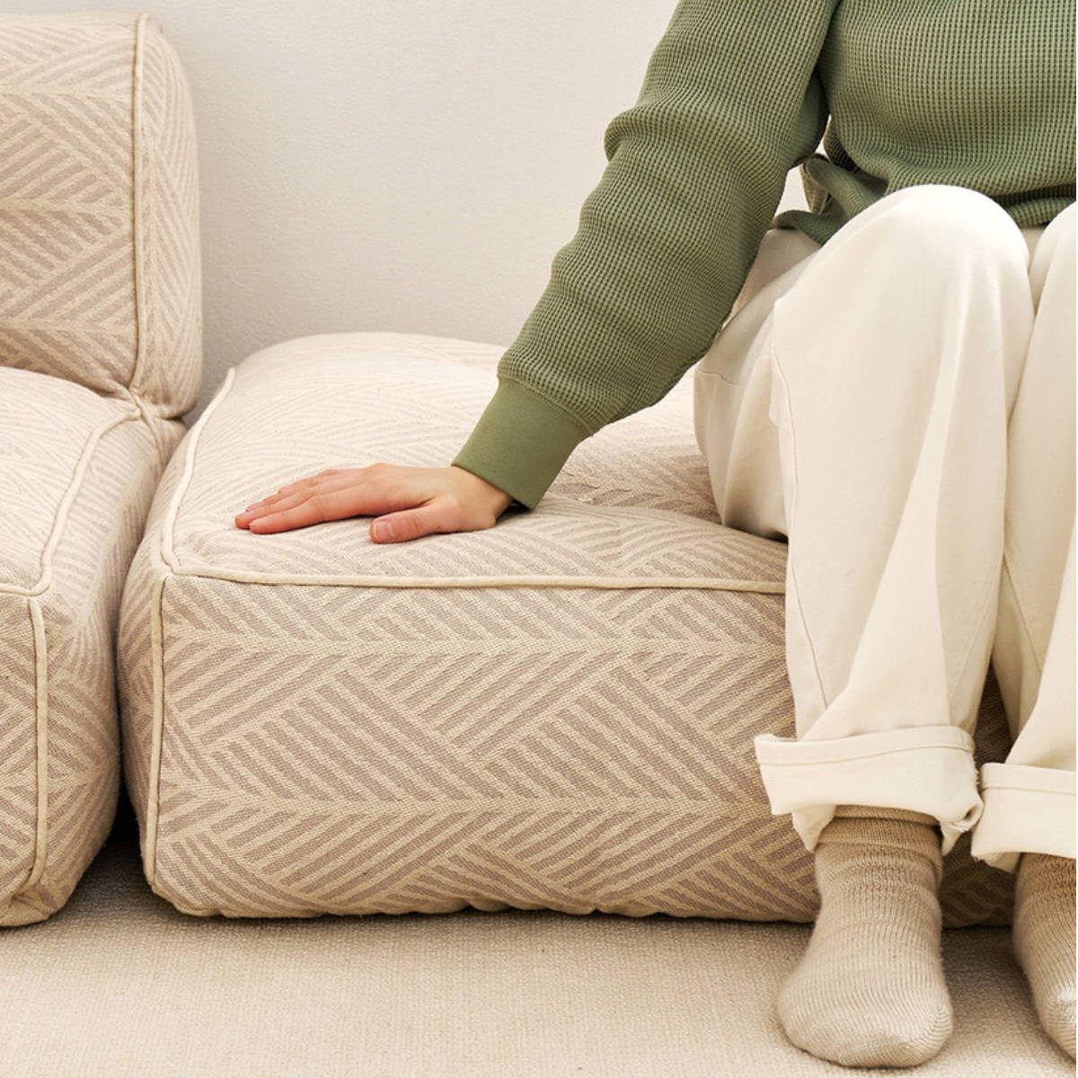 HAGiHARA（萩原） ローソファ 幅80cm コーナー retoa つながるフロア