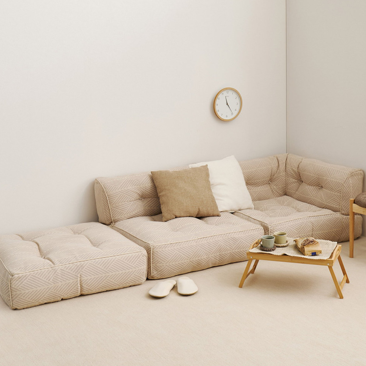 HAGiHARA（萩原） ローソファ 幅80cm 1人掛け retoa つながるフロア