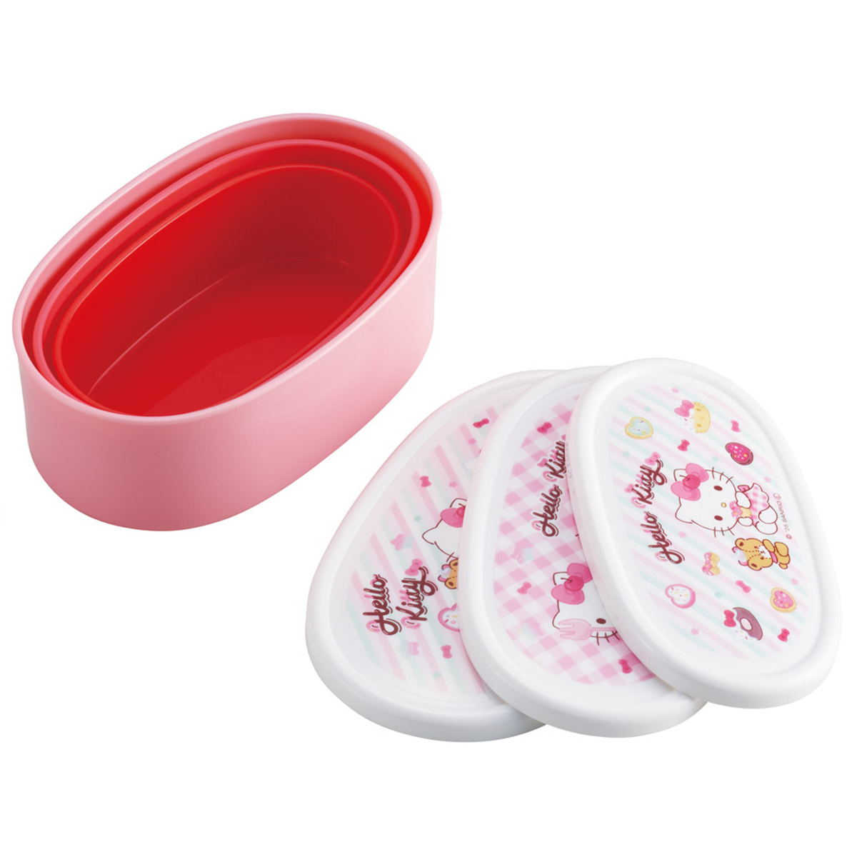 スケーター 弁当箱 3個セット シール容器 キティファンシー （ ハロー
