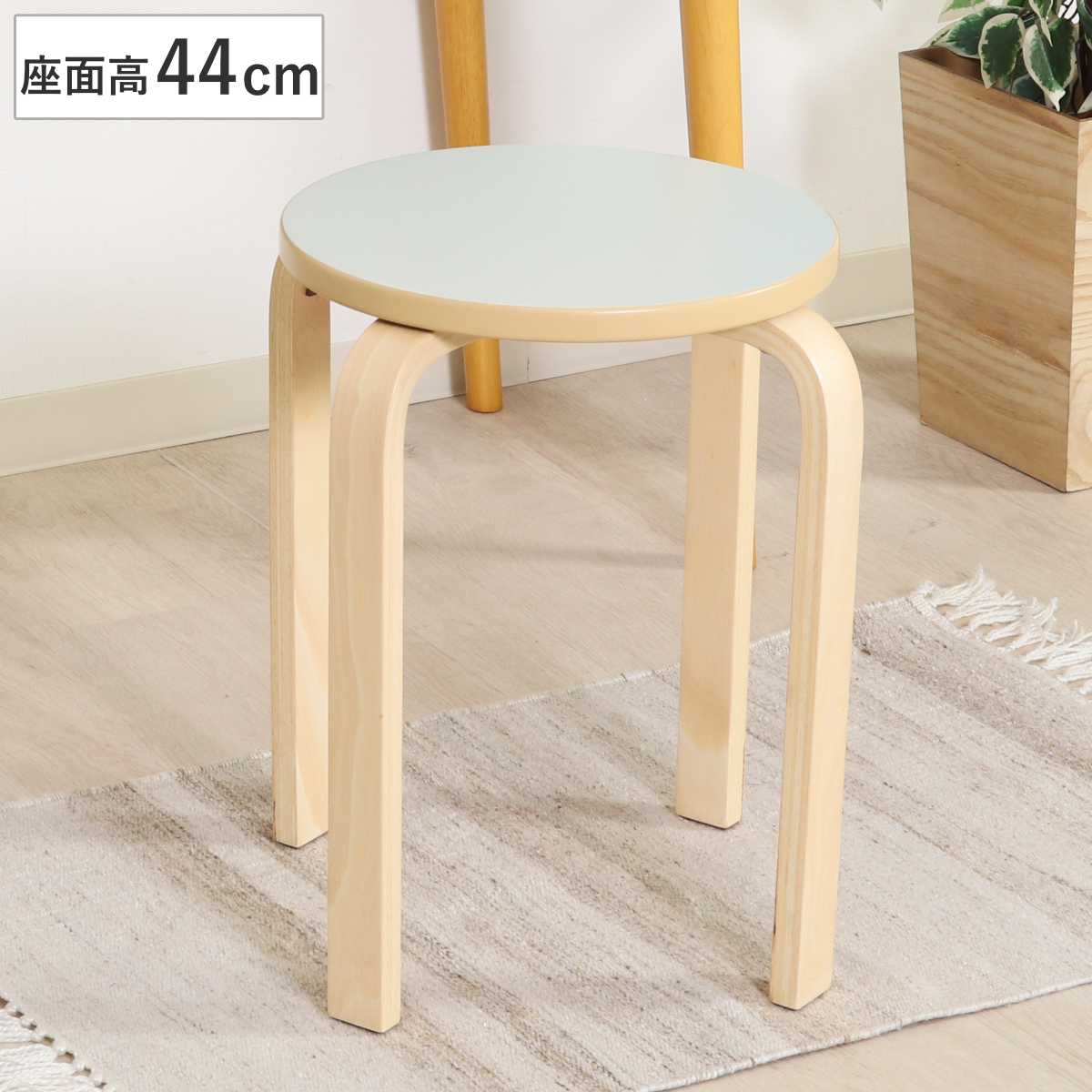 オーク無垢材 スタッキングスツール 2脚セット 曲げ木 民藝 クラフト家具 不二貿易（Fuji Boeki） 椅子 木製 スタッキング可能 スツール 2脚