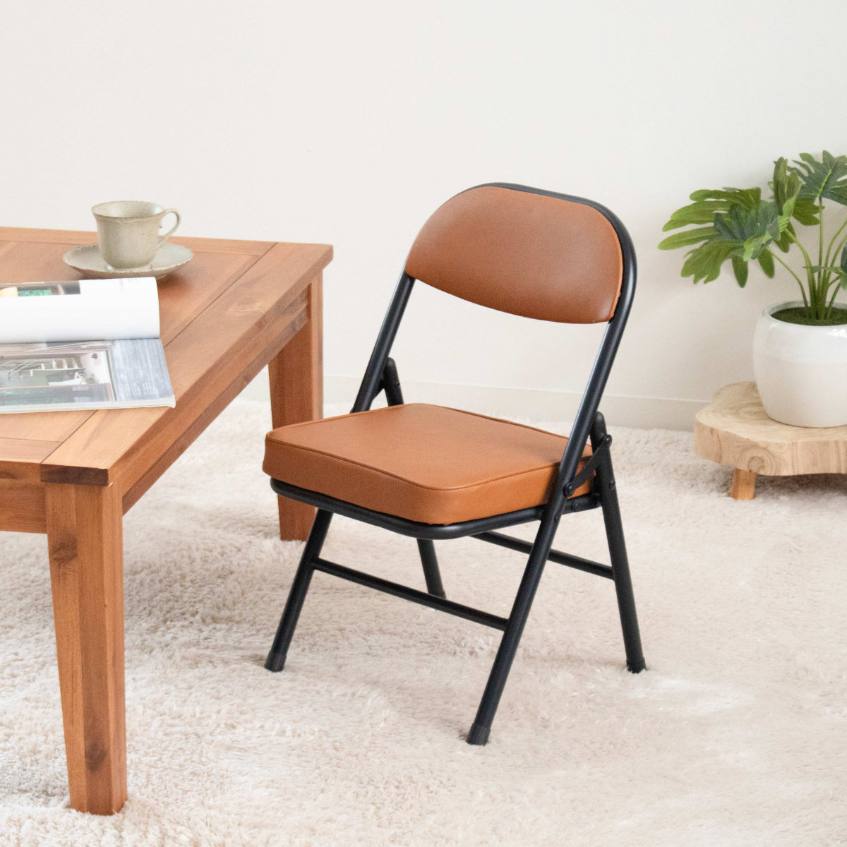 折りたたみ椅子 ロータイプ 2脚セット コンパ...の詳細画像5