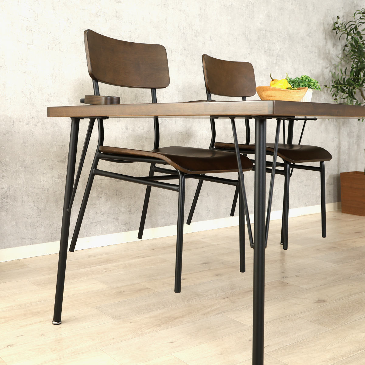 不二貿易（Fuji Boeki） ダイニングチェア 座面高39.5cm 2脚セット