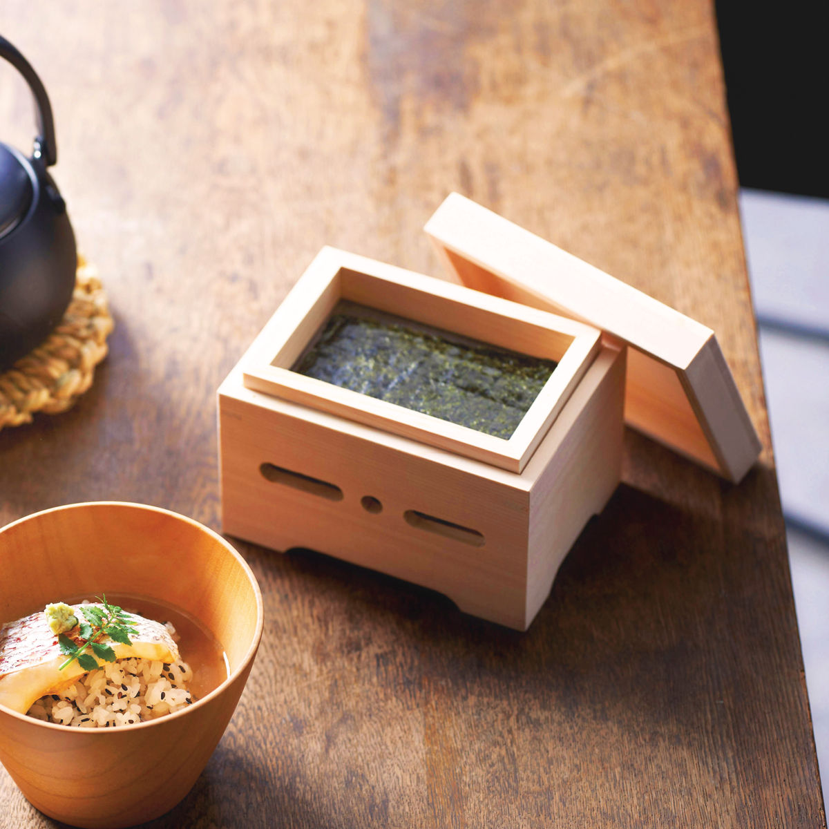 保存容器 焼きのり箱 小 （ 海苔焙炉 ホイロ 箱 焼きのり ひのき 天然