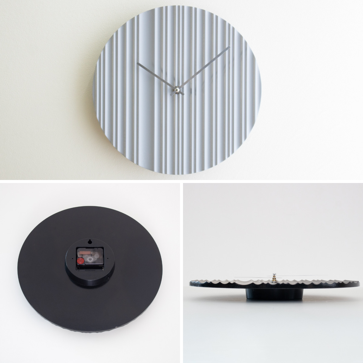 掛け時計 リプル シンプル 秒針なし 静音 （ 時計 壁掛け時計 ウォール