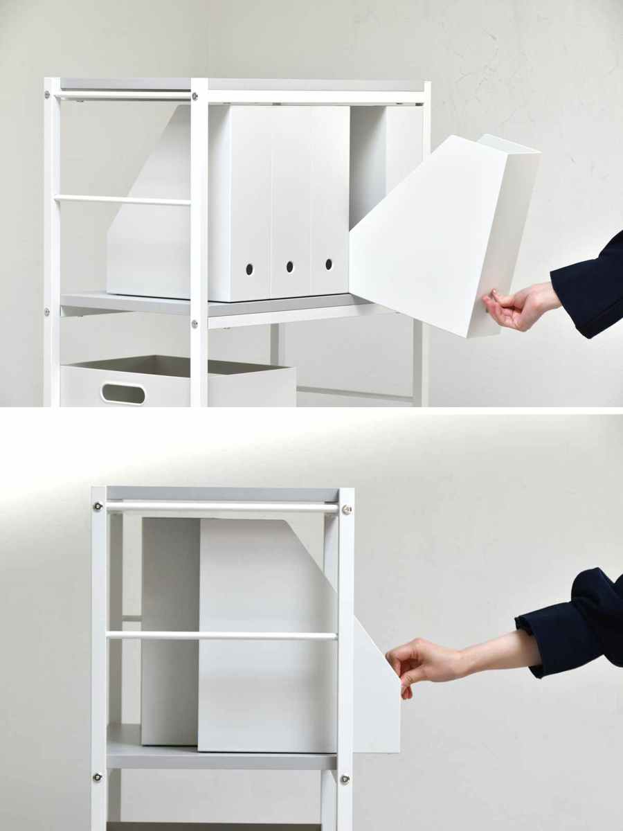 B.Bファニシング オープンラック 幅91cm 2段 A4対応 収納棚 ラック