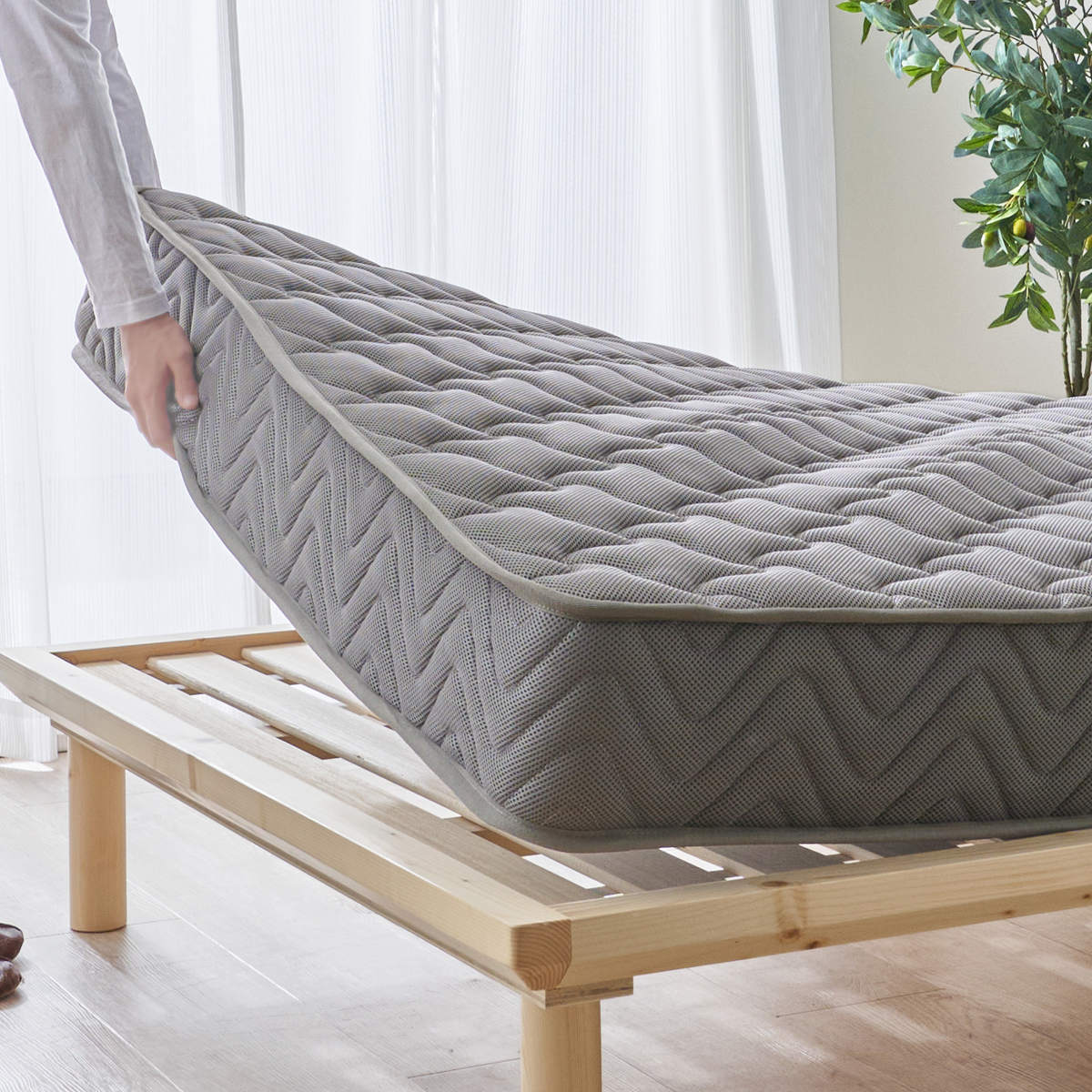 マットレス シングル ポケットコイル 両面仕様 3Dメッシュ （ 寝具