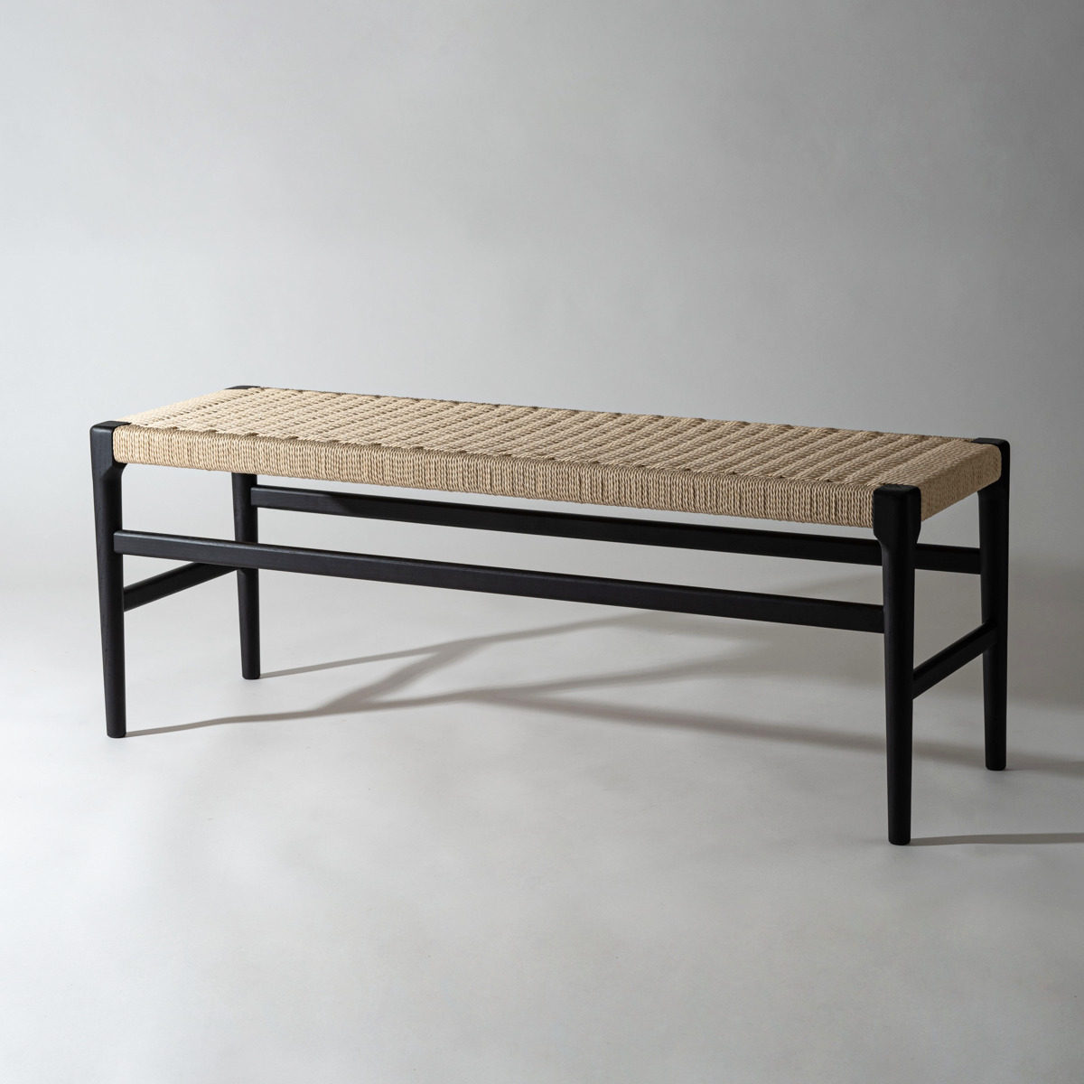 form ダイニングベンチ 幅120cm ペーパーコード アルネ （ 腰掛け 長椅子 椅子 ダイニングチェア 木製 天然木 アッシュ ベンチ 完成品 ）_7