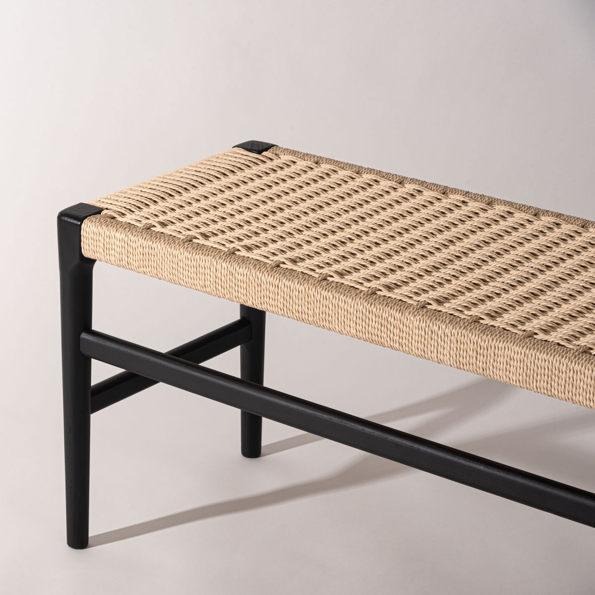 form ダイニングベンチ 幅120cm ペーパーコード アルネ （ 腰掛け 長椅子 椅子 ダイニングチェア 木製 天然木 アッシュ ベンチ 完成品 ）_10