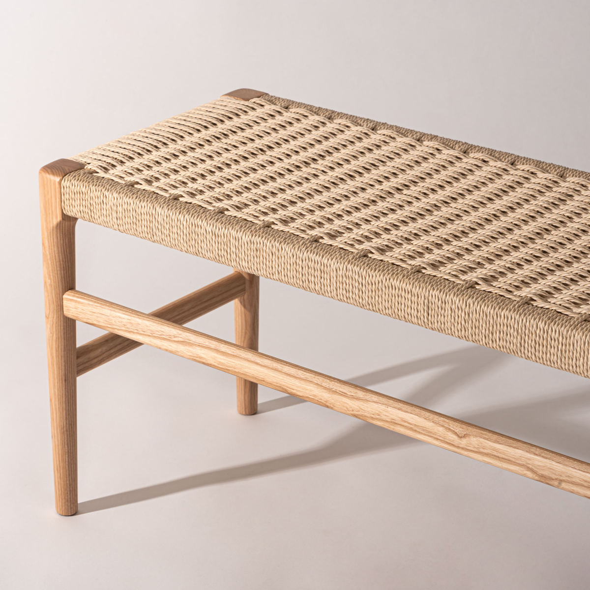 form ダイニングベンチ 幅120cm ペーパーコード アルネ （ 腰掛け 長椅子 椅子 ダイニングチェア 木製 天然木 アッシュ ベンチ 完成品 ）_11