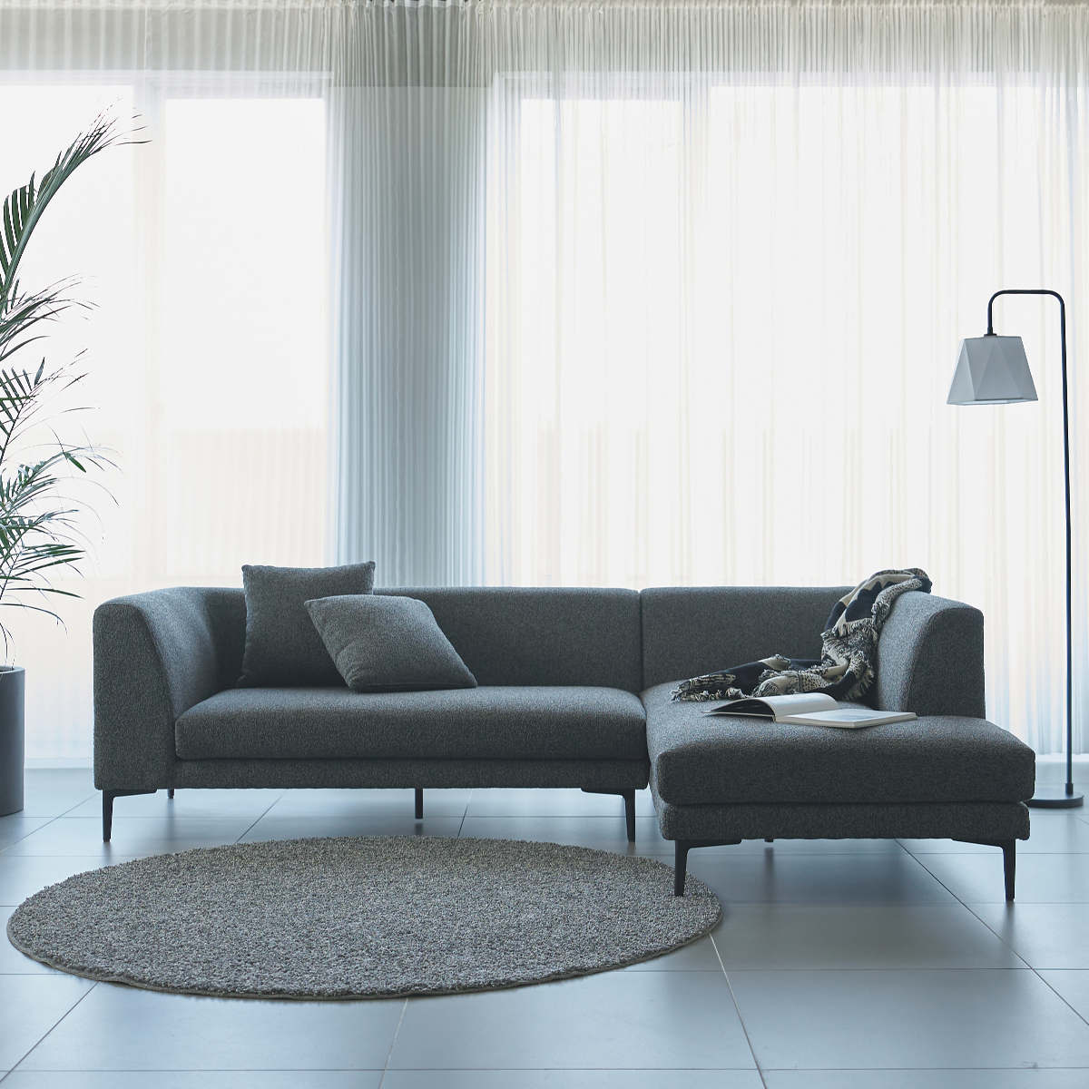 東谷 form カウチソファ 幅238.5cm 3人掛け 左肘タイプ L字 ベンダー