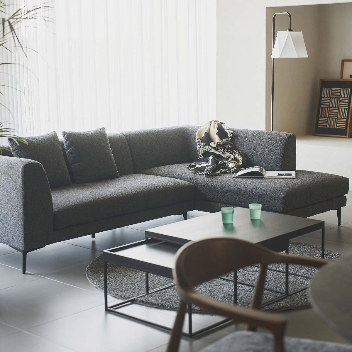 東谷 form カウチソファ 幅238.5cm 3人掛け 左肘タイプ L字 ベンダー