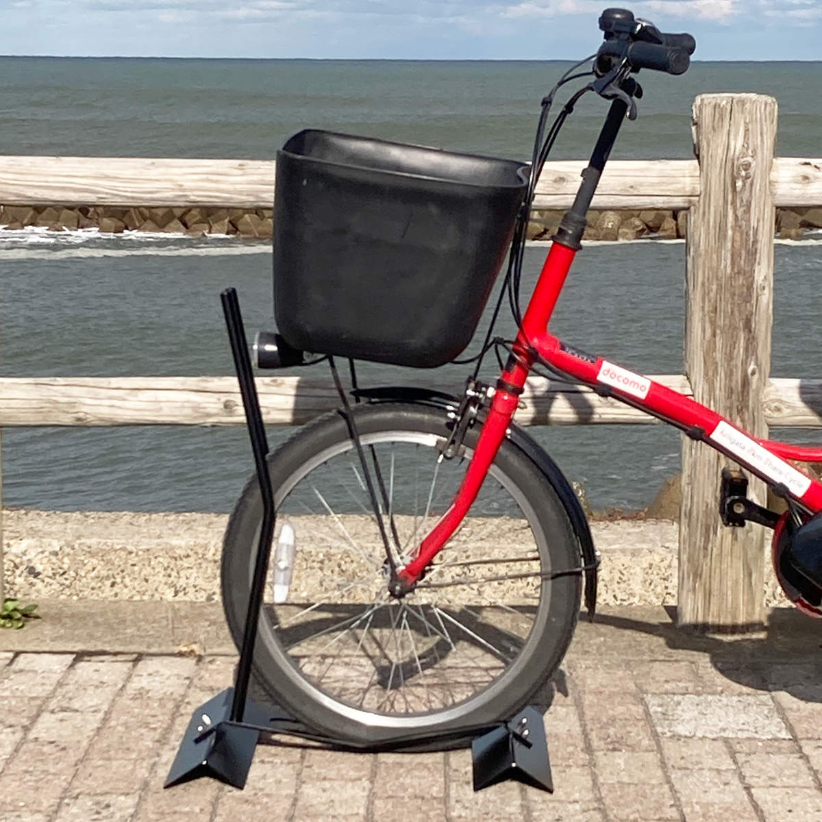 電動自転車スタンド 1台用 20〜26インチ タイヤ幅6cm 自転車ラック
