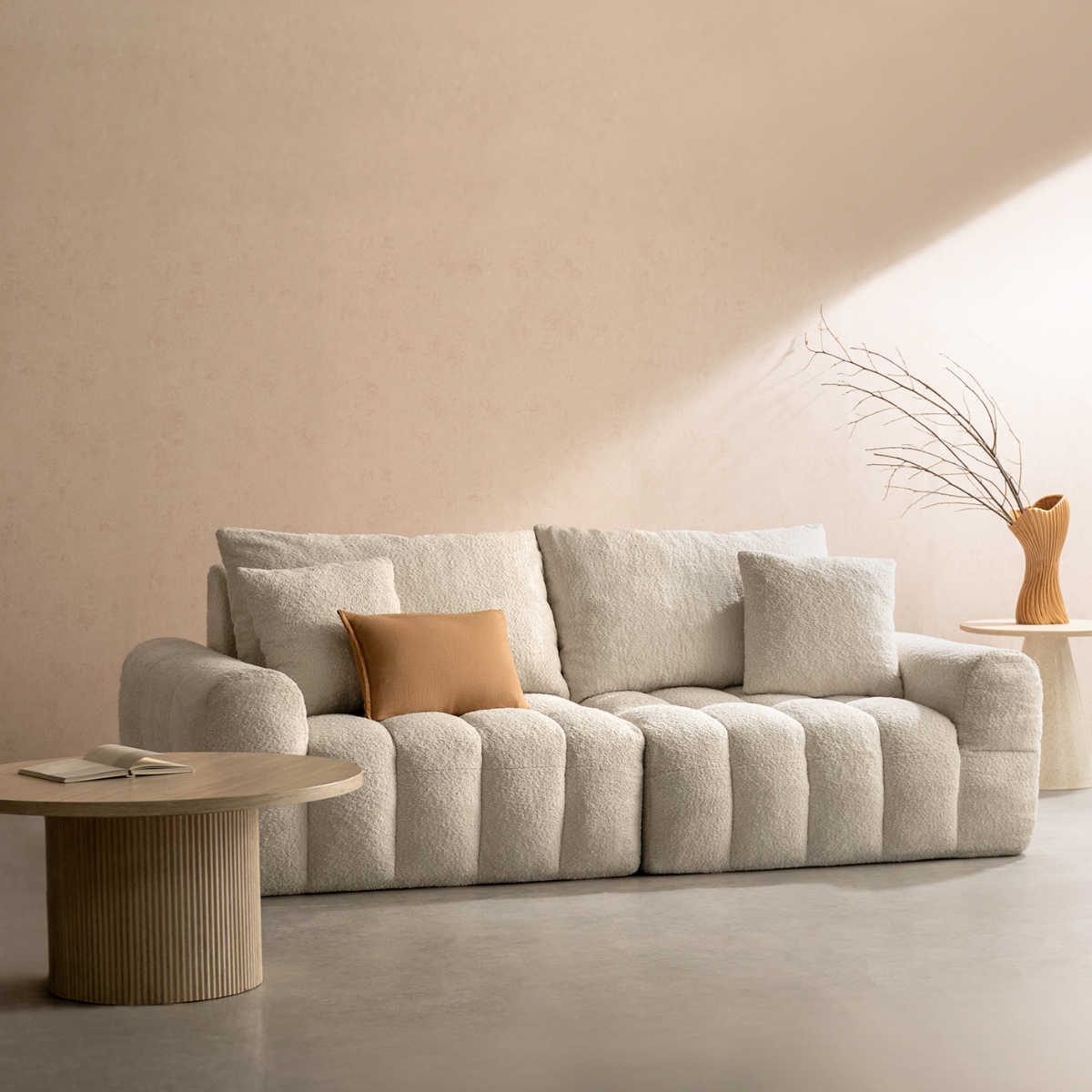 宮武製作所 ソファ 3人掛け Albi ブークレ生地 Signature Studio