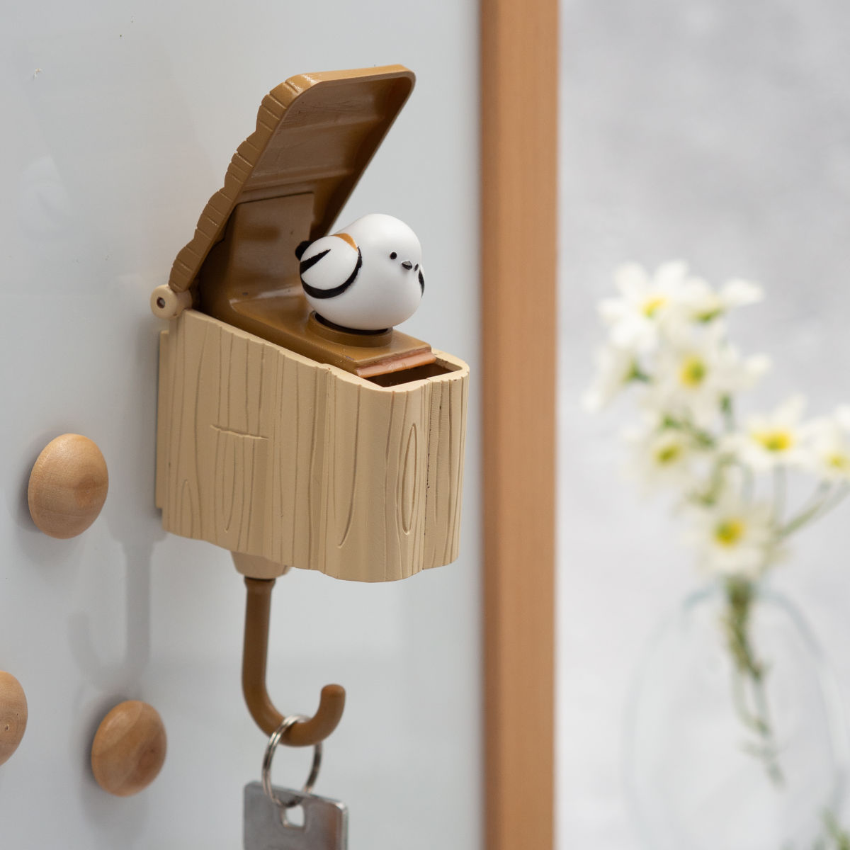 biite キーフック トリの巣 簡単取付 鳥 （ 鳥の巣 巣箱 巣 粘着シート