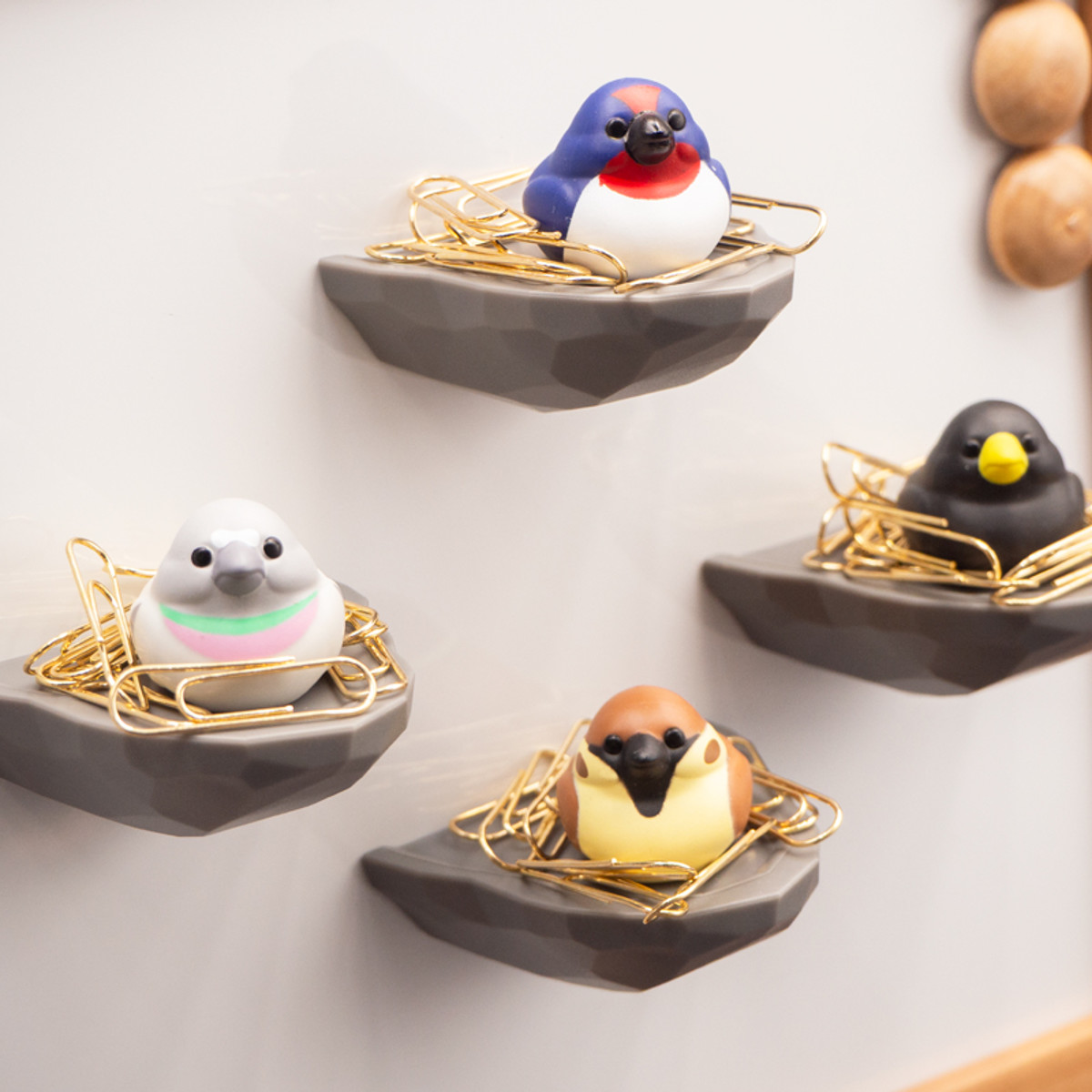 ペーパーホルダー　メモクリップ　鳥　アンティーク　ヴィンテージ biite クリップホルダー トリの巣 マグネット 鳥 （ クリップ 鳥の巣