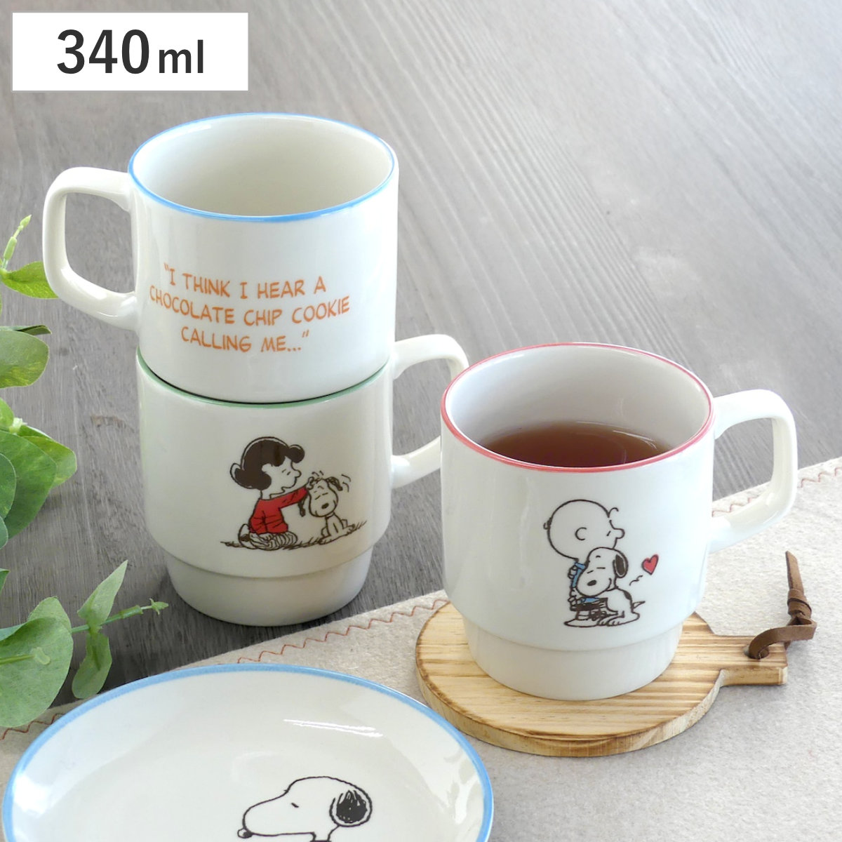 山加商店 ファイブプレートセット スヌーピー （ 14cm 磁器 5枚セット