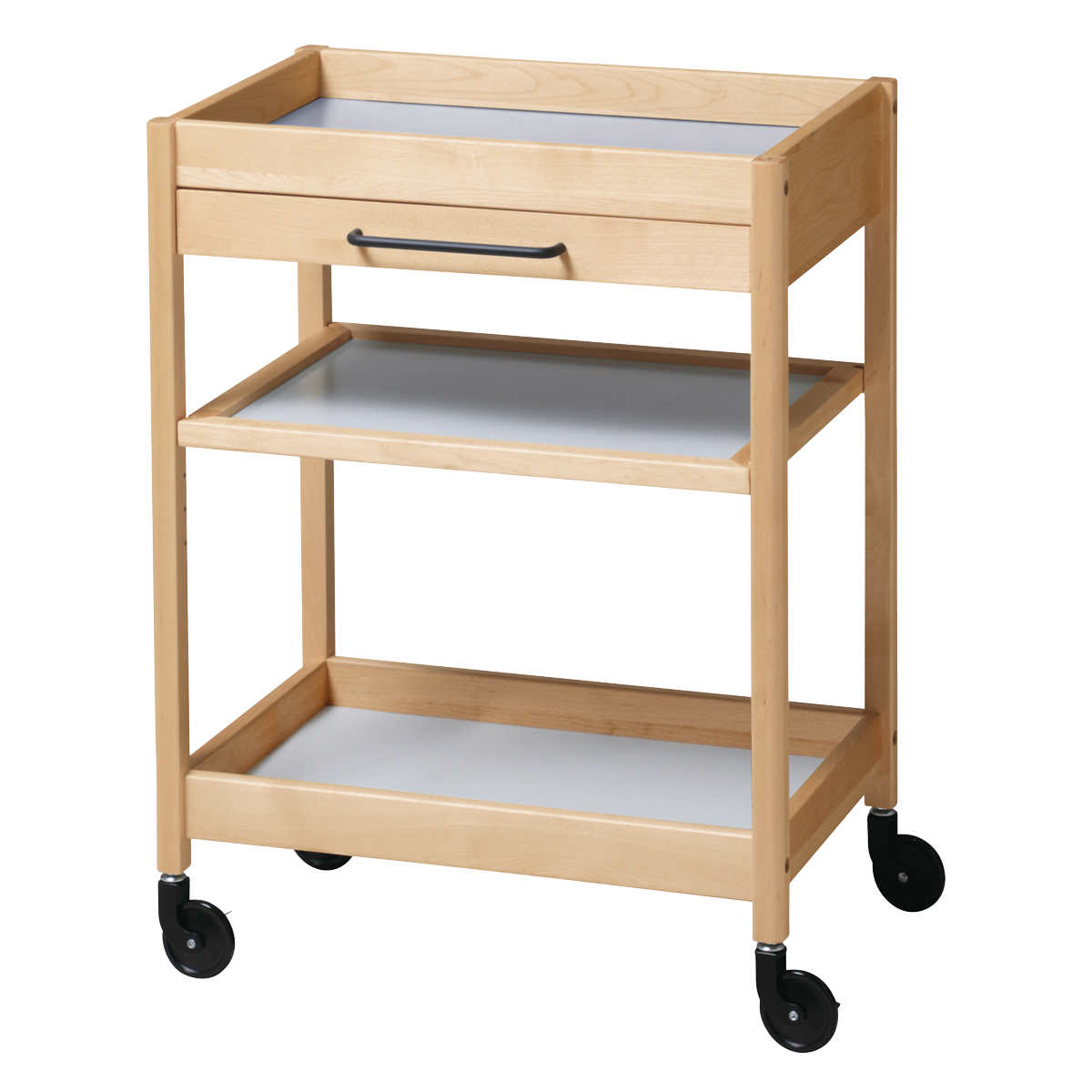 弘益 キッチンワゴン 幅60cm TORE 引き出し付き 天然木 可動棚