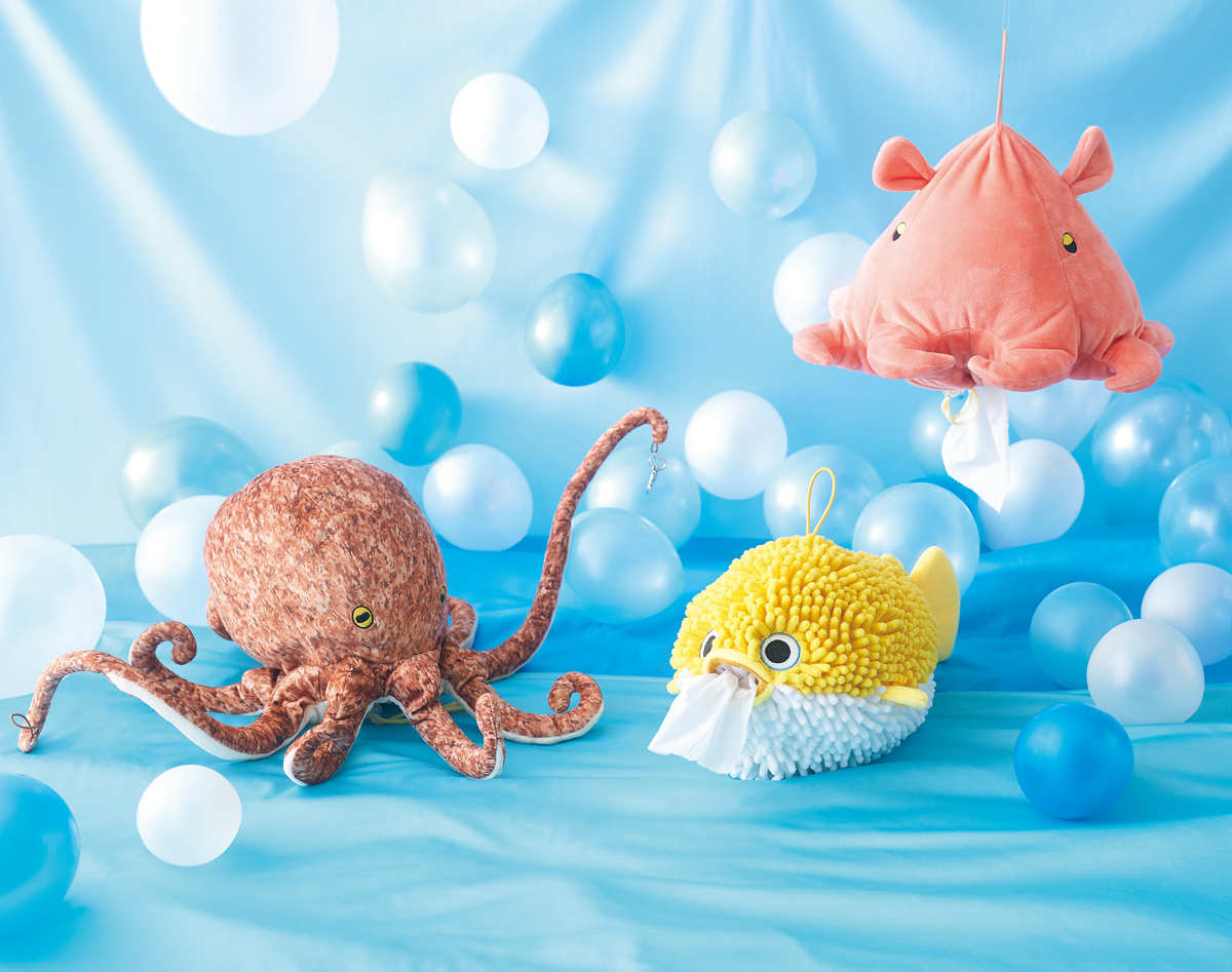 セトクラフト ティッシュケース 海の生き物 ロールティッシュケース