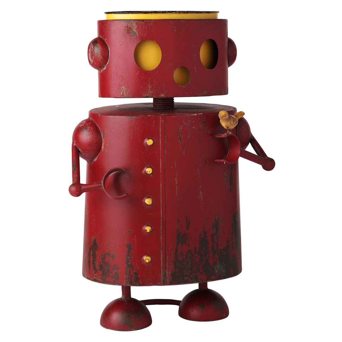 鉢カバー フラワーポット ロボット 赤 （ プランター プラントポット