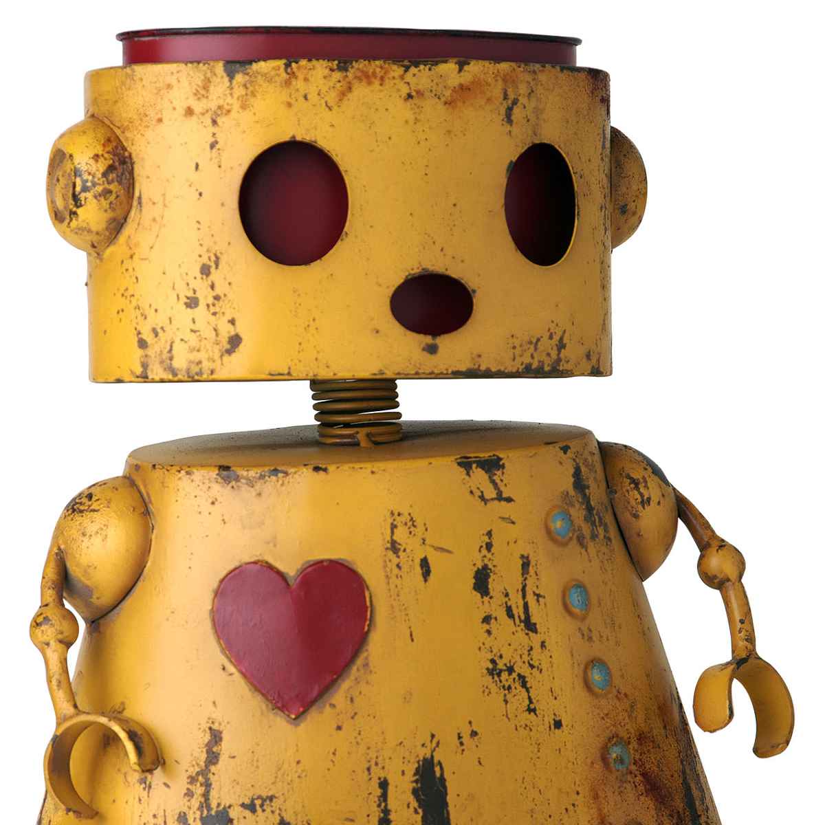 鉢カバー フラワーポット ロボット 黄 （ プランター プラントポット
