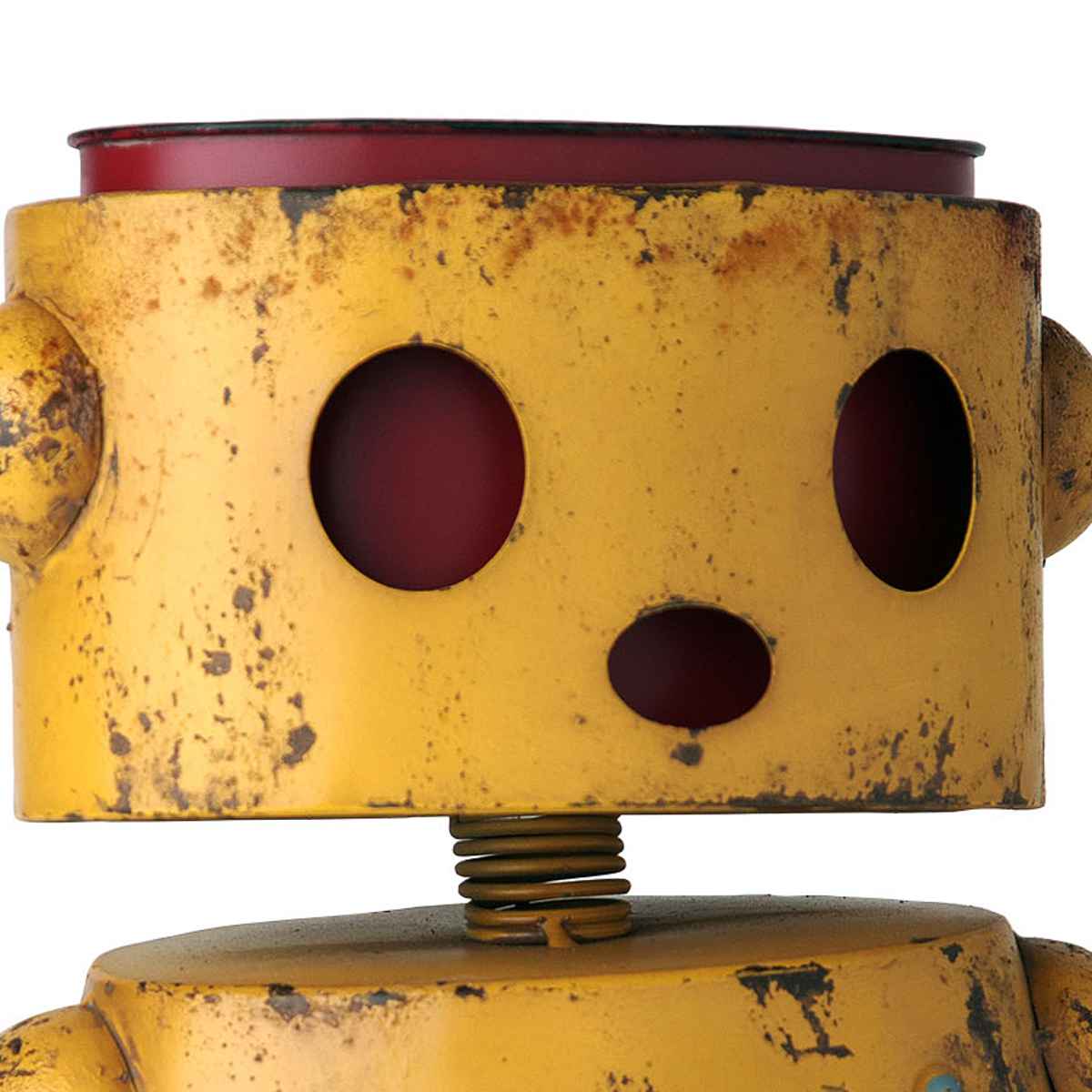 鉢カバー フラワーポット ロボット 黄 （ プランター プラントポット