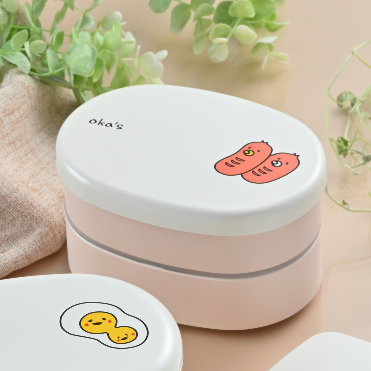 弁当箱 560ml OKA'S 2段 ミニオーバル弁当 （ お弁当箱 レンジ対応 食