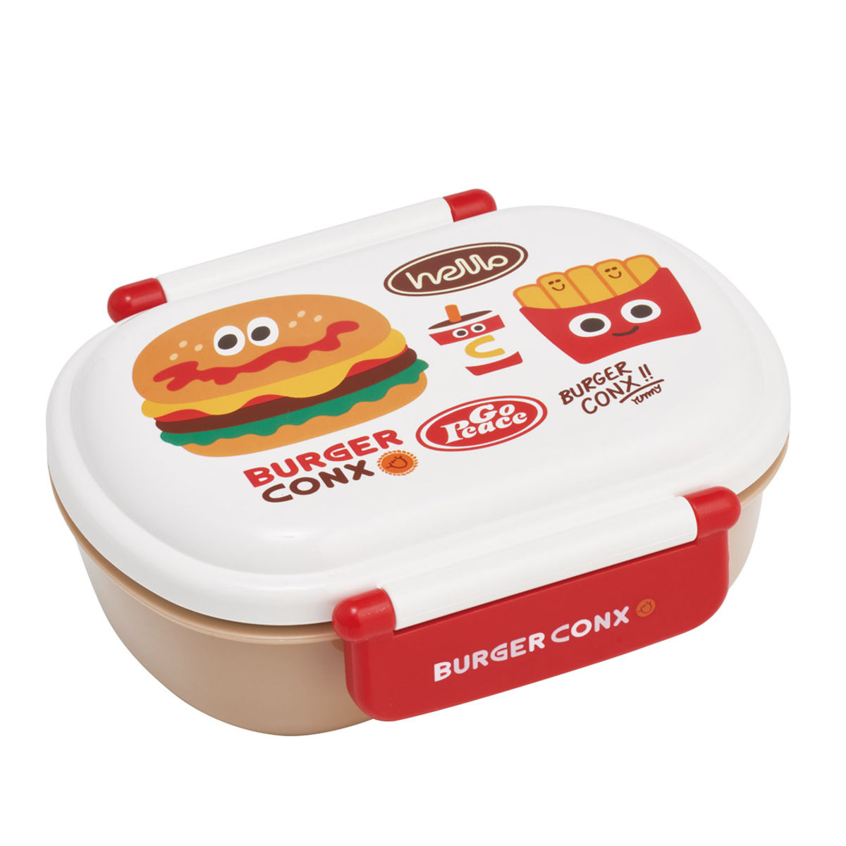 スケーター 弁当箱 360ml ふわっとタイトランチBOX バーガーHELLO