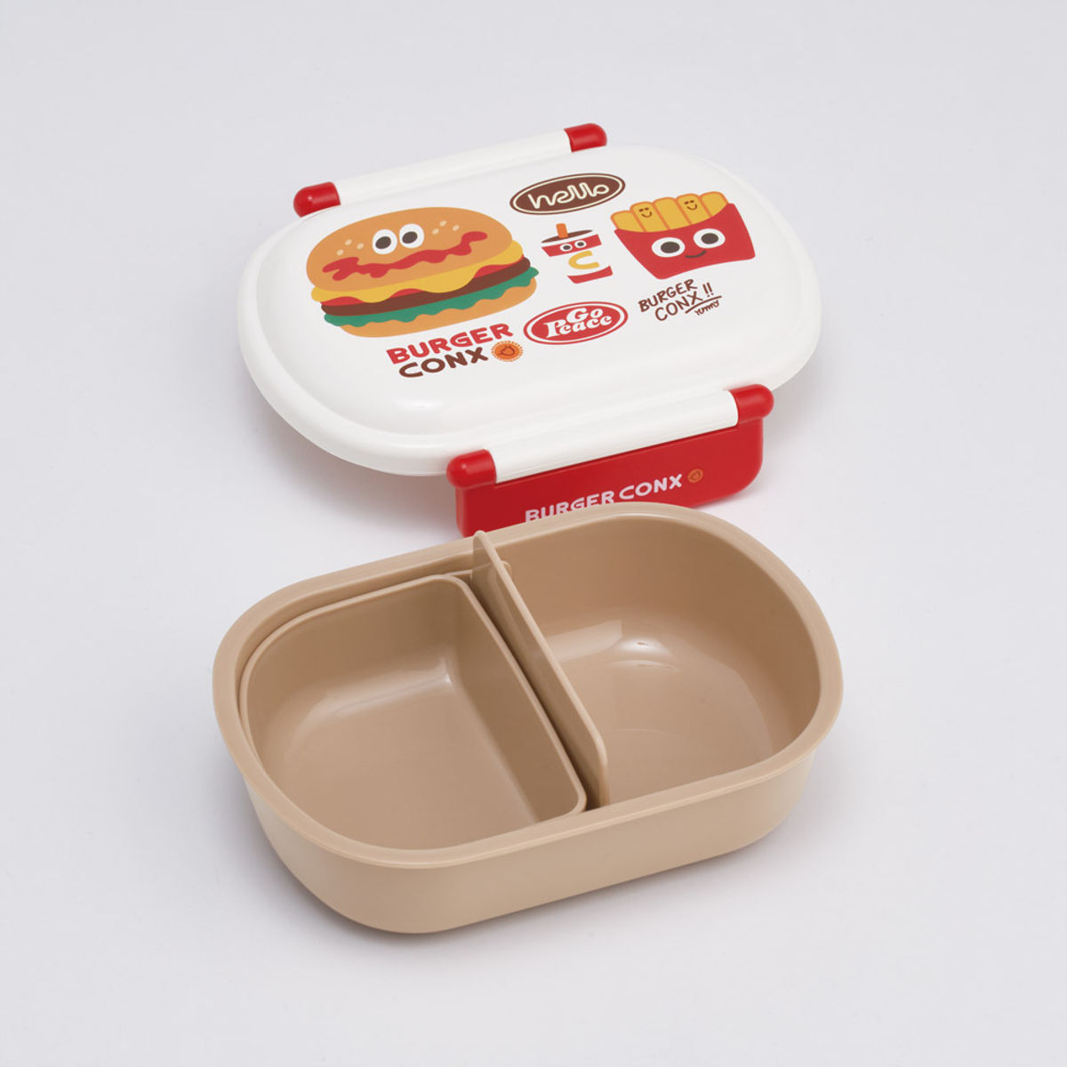 スケーター 弁当箱 360ml ふわっとタイトランチBOX バーガーHELLO