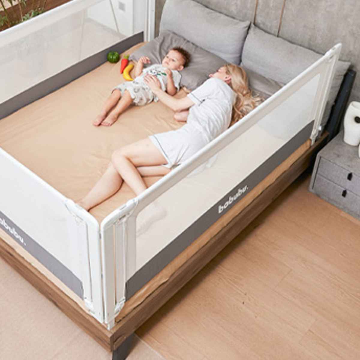 ベビー用ベッドフェンス×2 楽天市場】【新構造にリニュアルして新発売！】固定力が格段に進化した