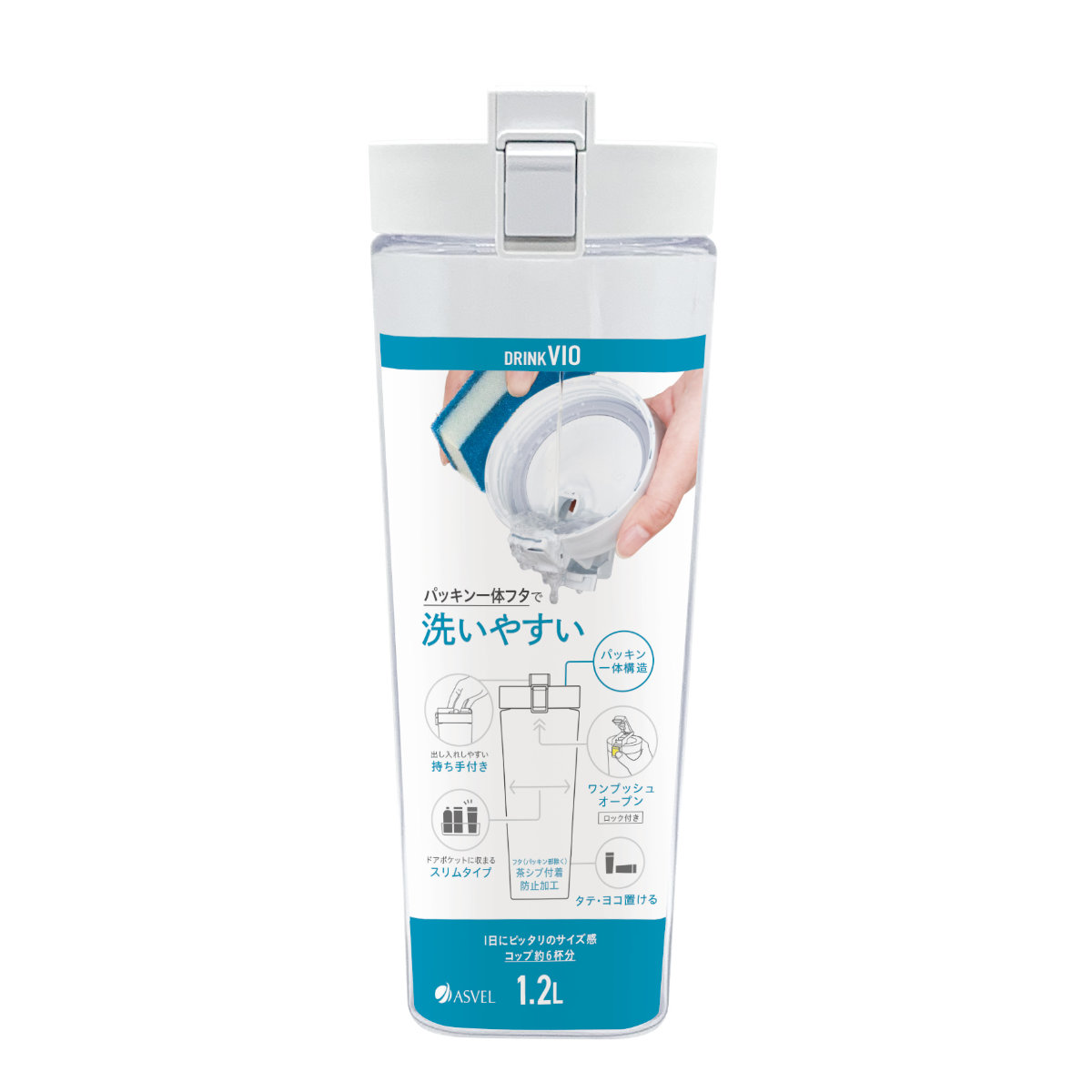 アスベル（ASVEL） ピッチャー ドリンク・ビオ 1200WL （ 1.2L