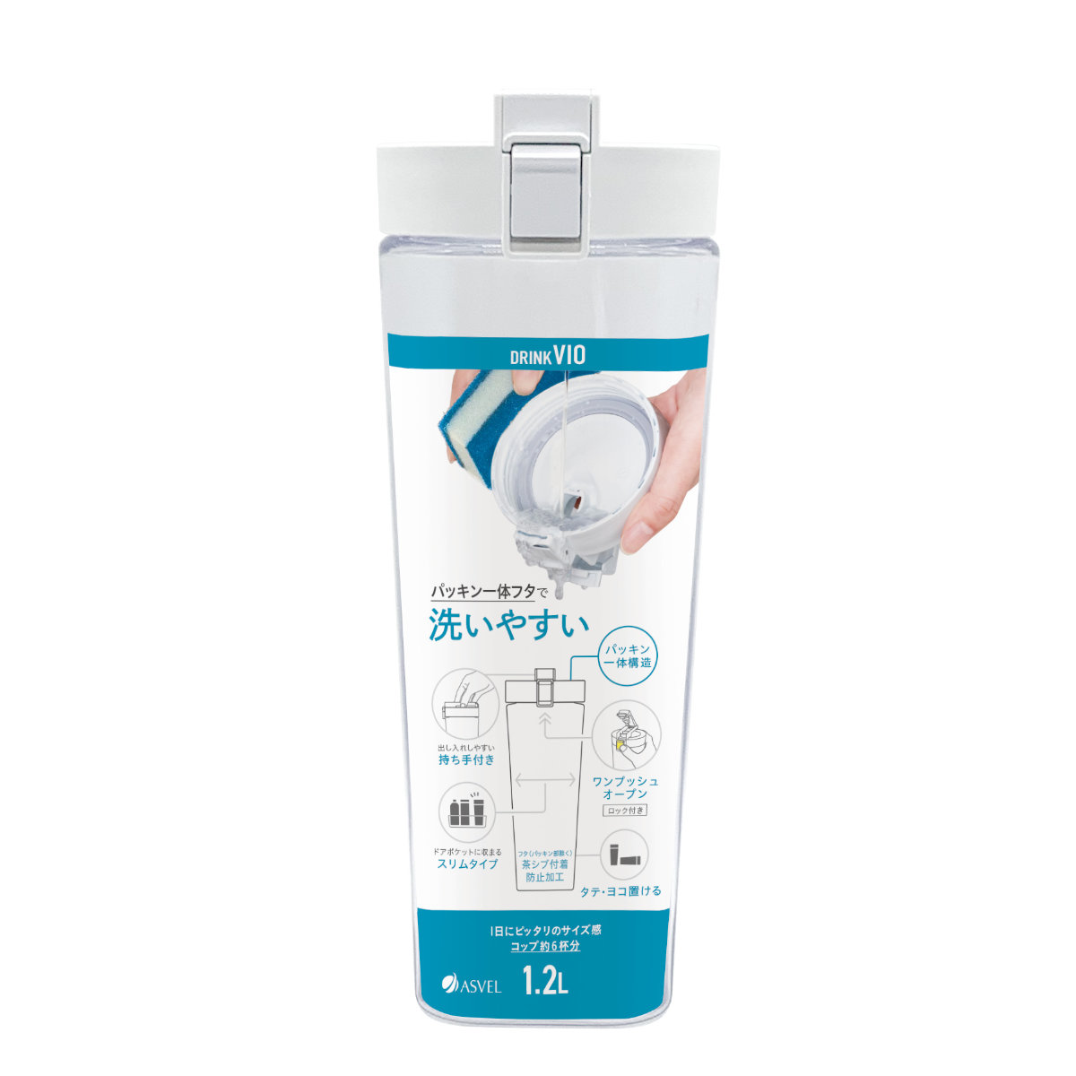 アスベル（ASVEL） ピッチャー ドリンク・ビオ 1200WL （ 1.2L