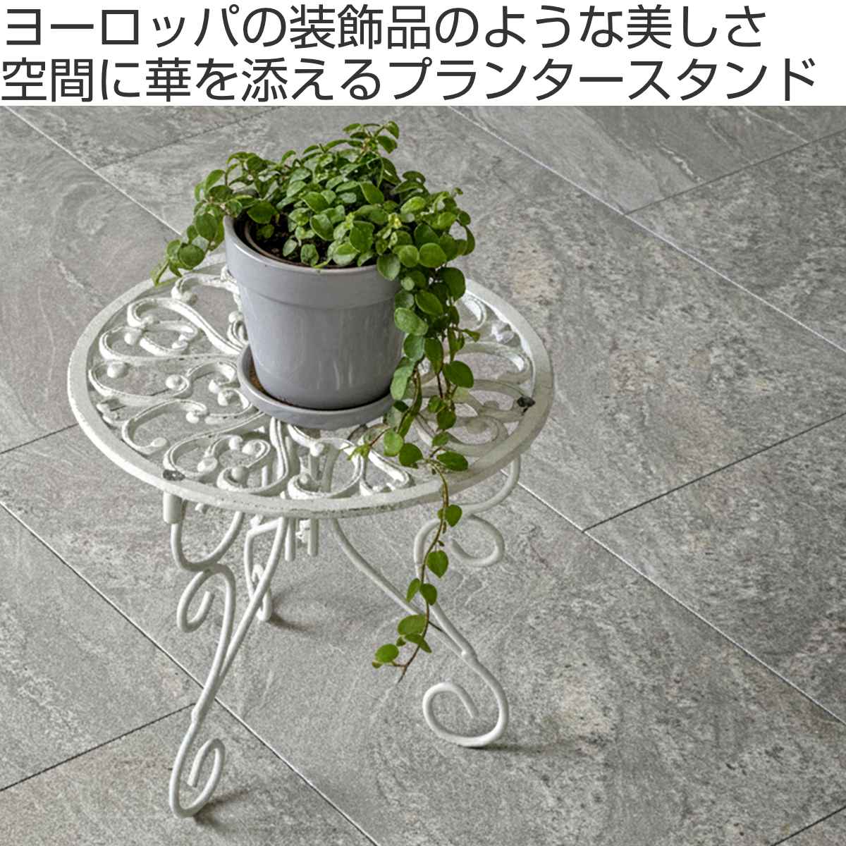花台 アイアン製プランタースタンド 脚付き ロータイプ deacor