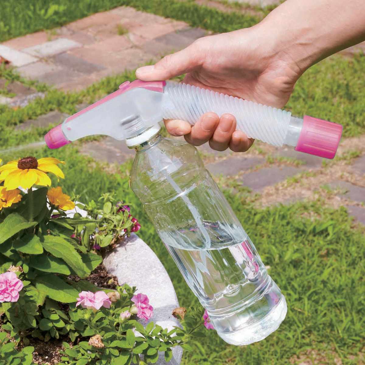 掃除スプレー ペットボトル専用 加圧式 （ ペットボトルスプレー 取り付け 簡単 加圧スプレー 水やり 窓掃除 ジェット ミスト ）