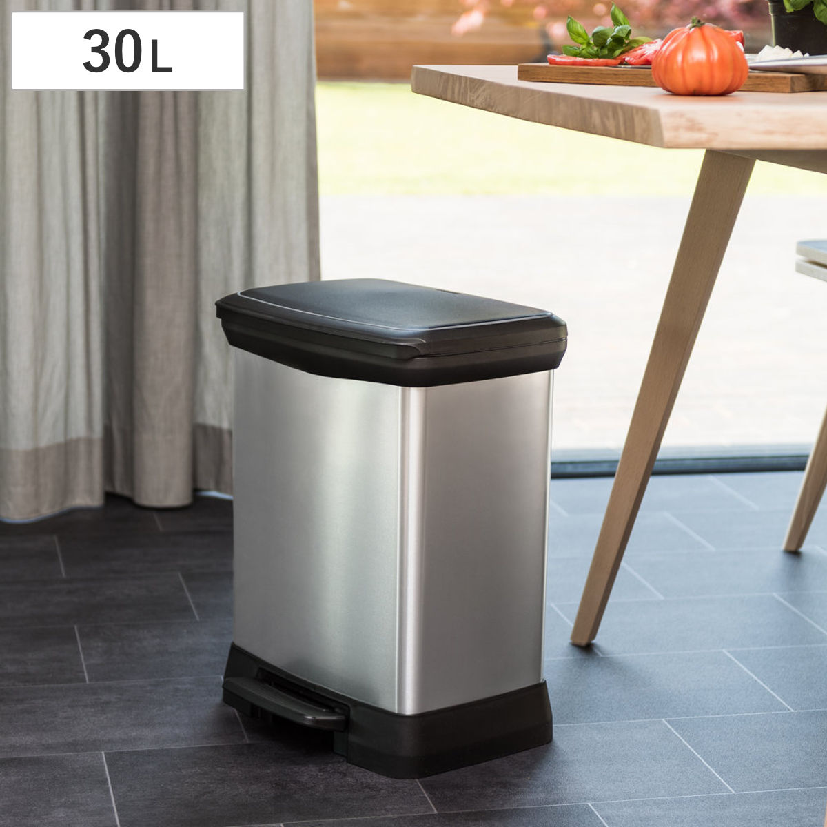ゴミ箱 30L ステンレス Deco ペダルビン ペダル式