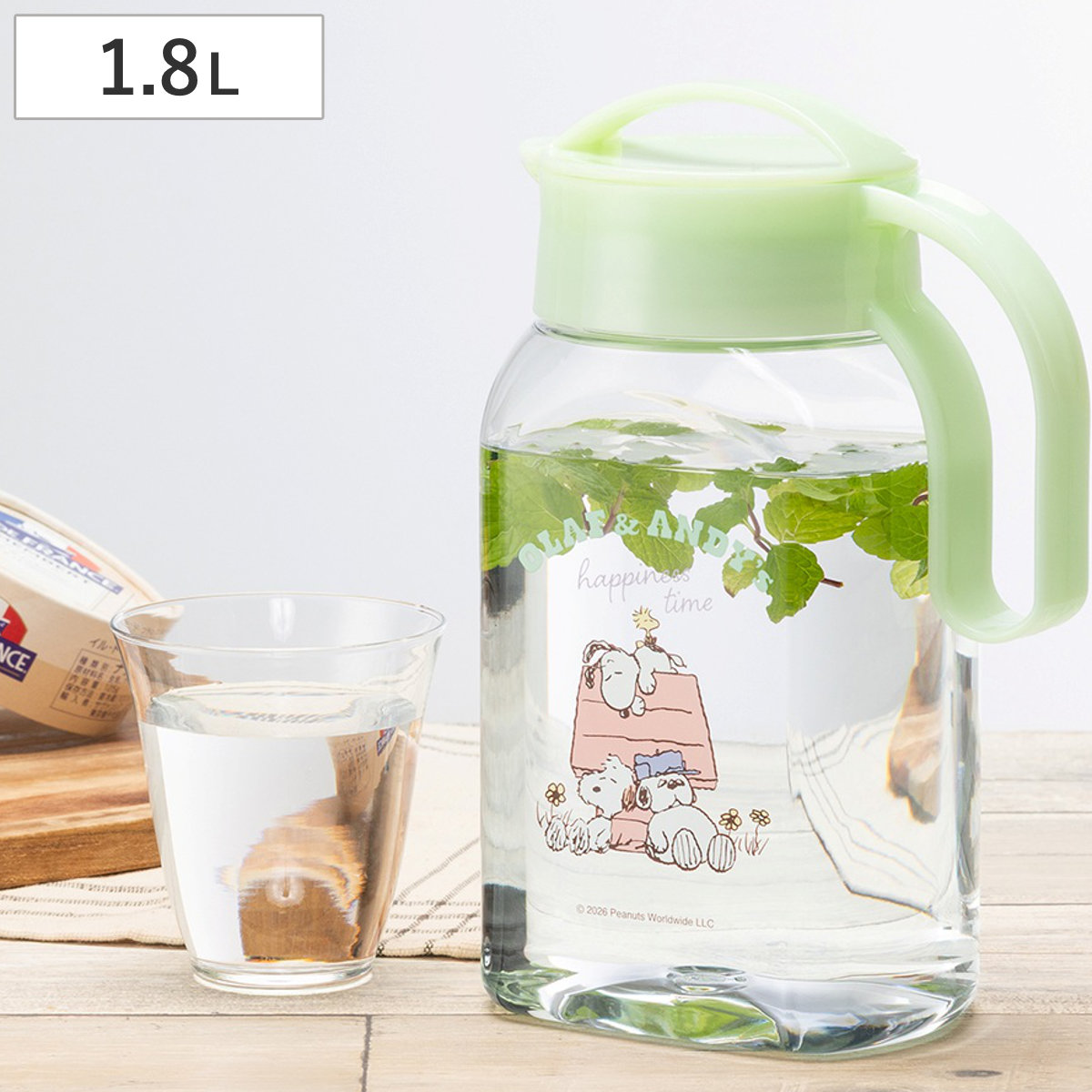 Lustroware（ラストロウェア） ピッチャー 1.8L スヌーピー タテヨコ