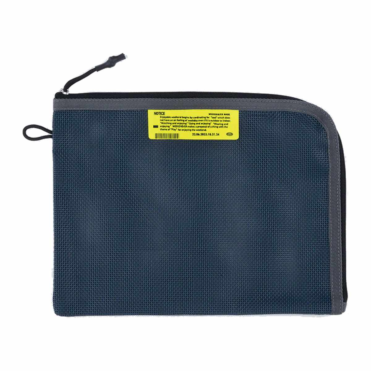 【未使用】ADMJ マルチケース　L字ファスナー ポーチ HEMING'S（ヘミングス） ミニポーチ PVC MESH FLAT CASE （ A5サイズ L