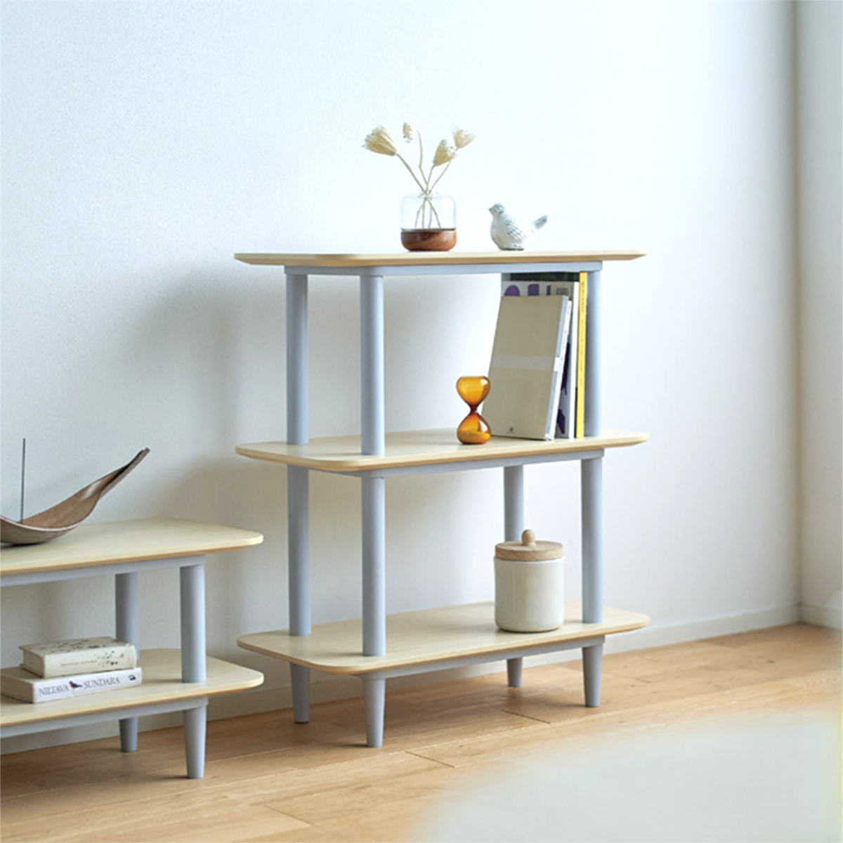 弘益 オープンラック 幅60cm 3段 工具不要 簡単組立 木目調 1人暮らし